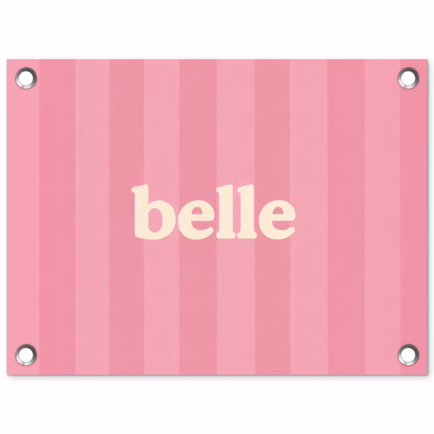 Roze - Gestreept - Belle tuinposter los doek klein -3d