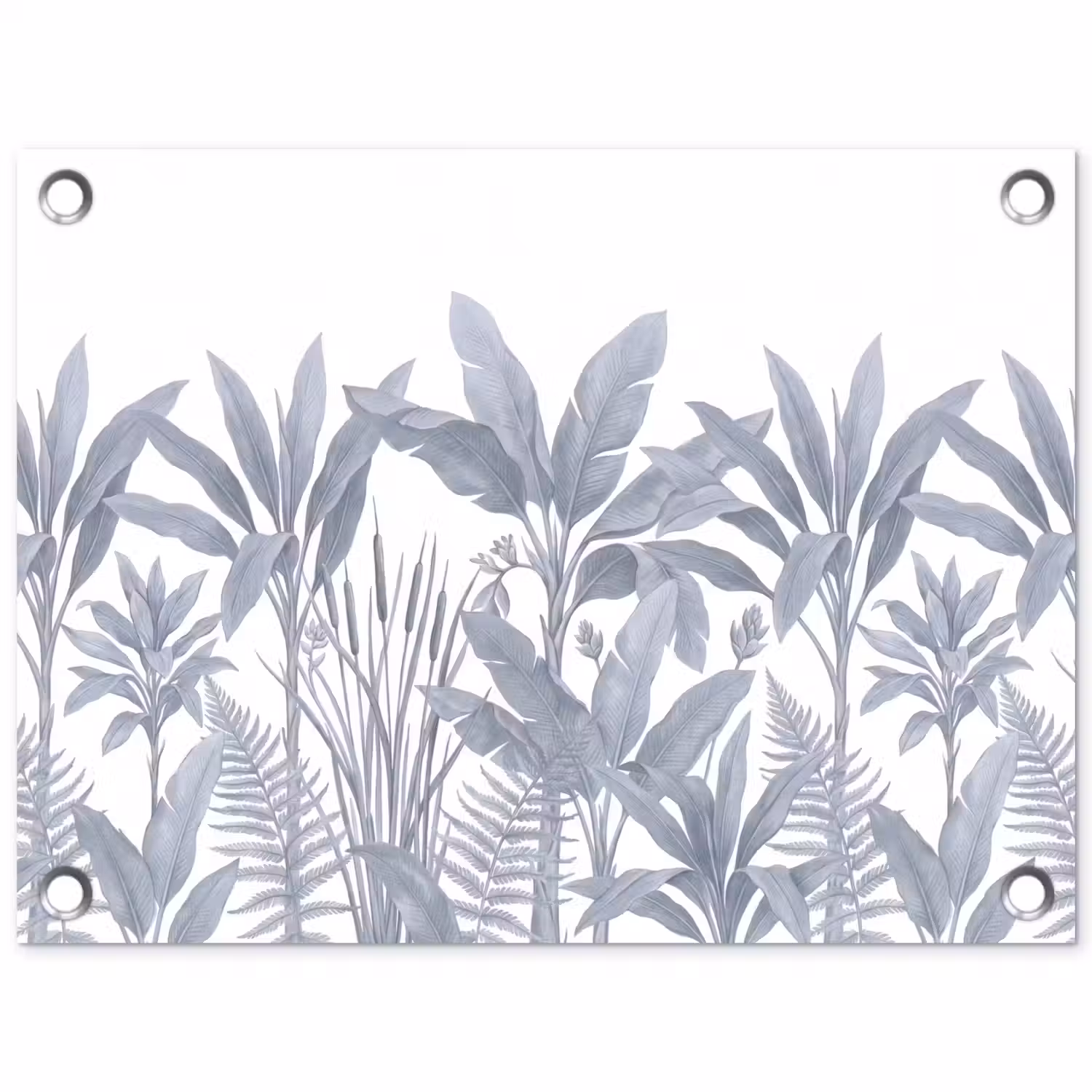 Planten - Bladeren - Natuur - Grijs tuinposter los doek klein -3d