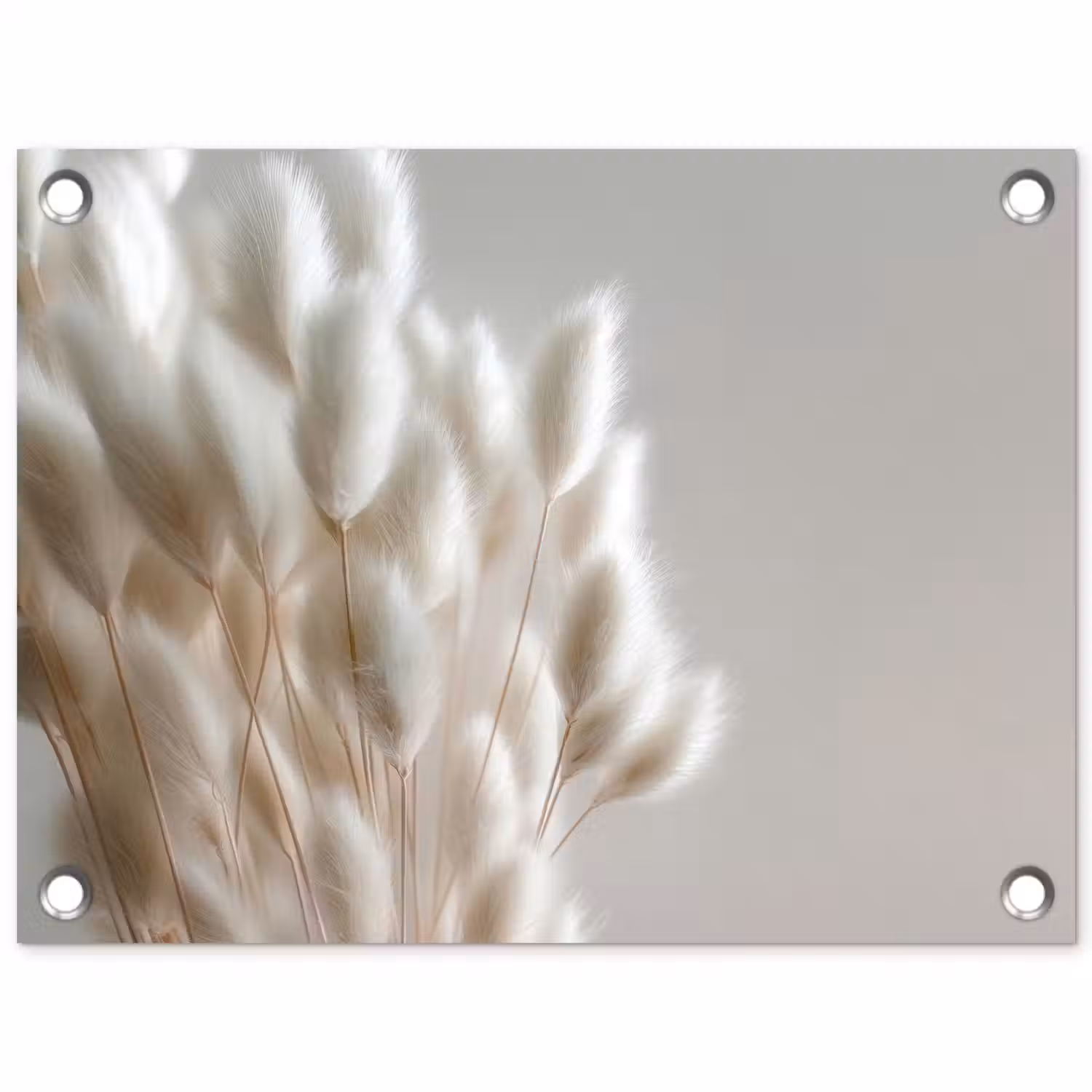 Pluimen - Beige - Minimalistisch tuinposter los doek klein -3d