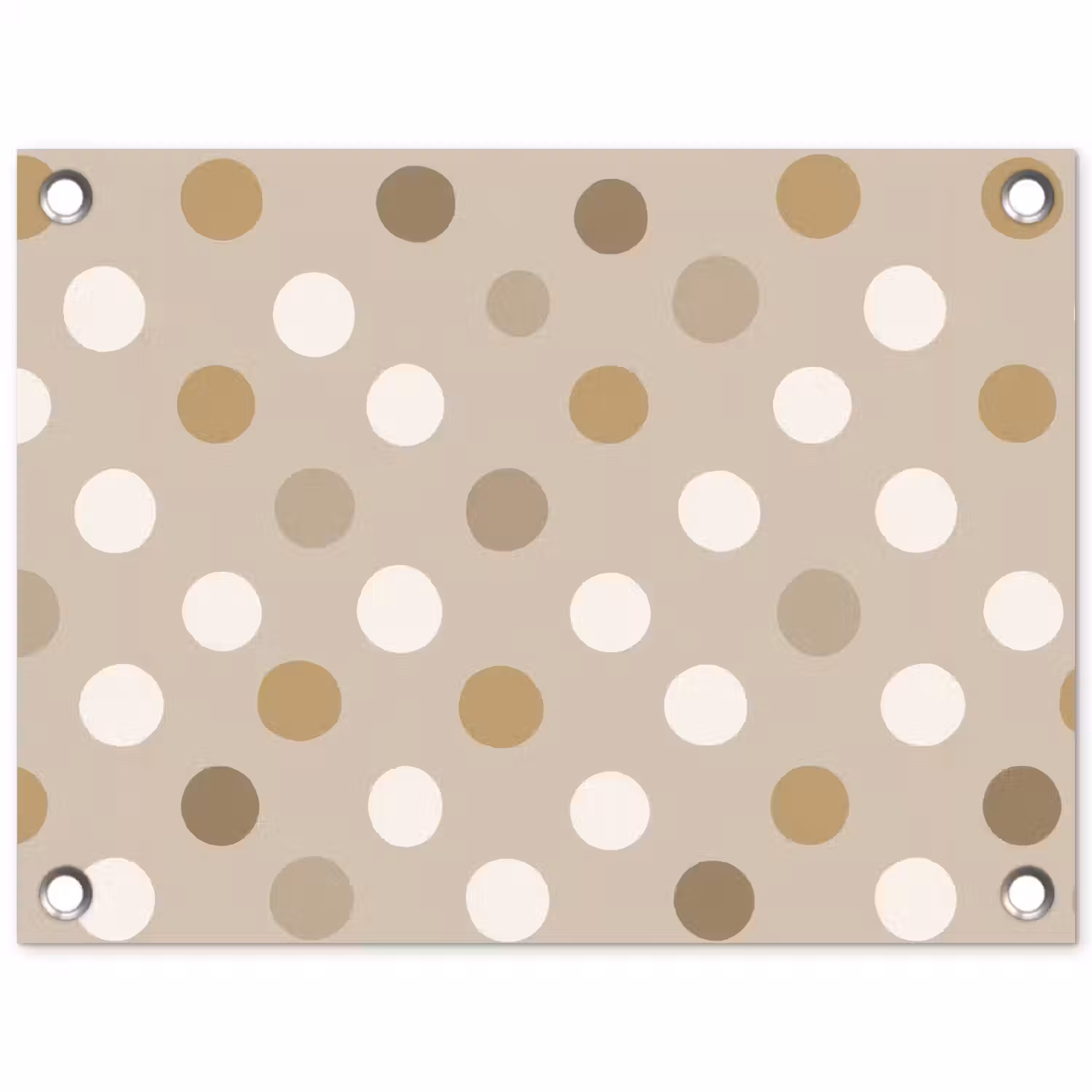 Polka - Dots - Beige tuinposter los doek klein 239 -3d