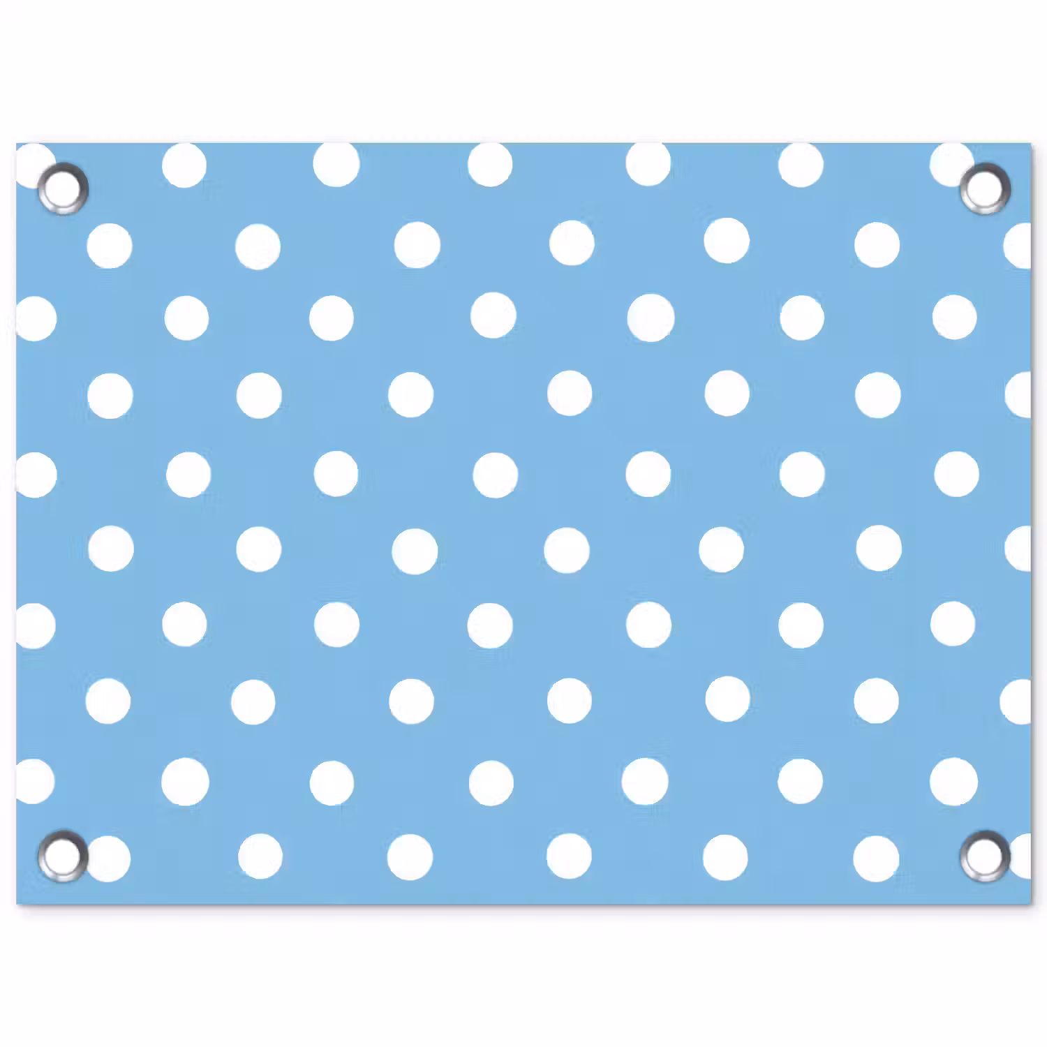 Polka - Dots - Blauw tuinposter los doek klein 239 -3d