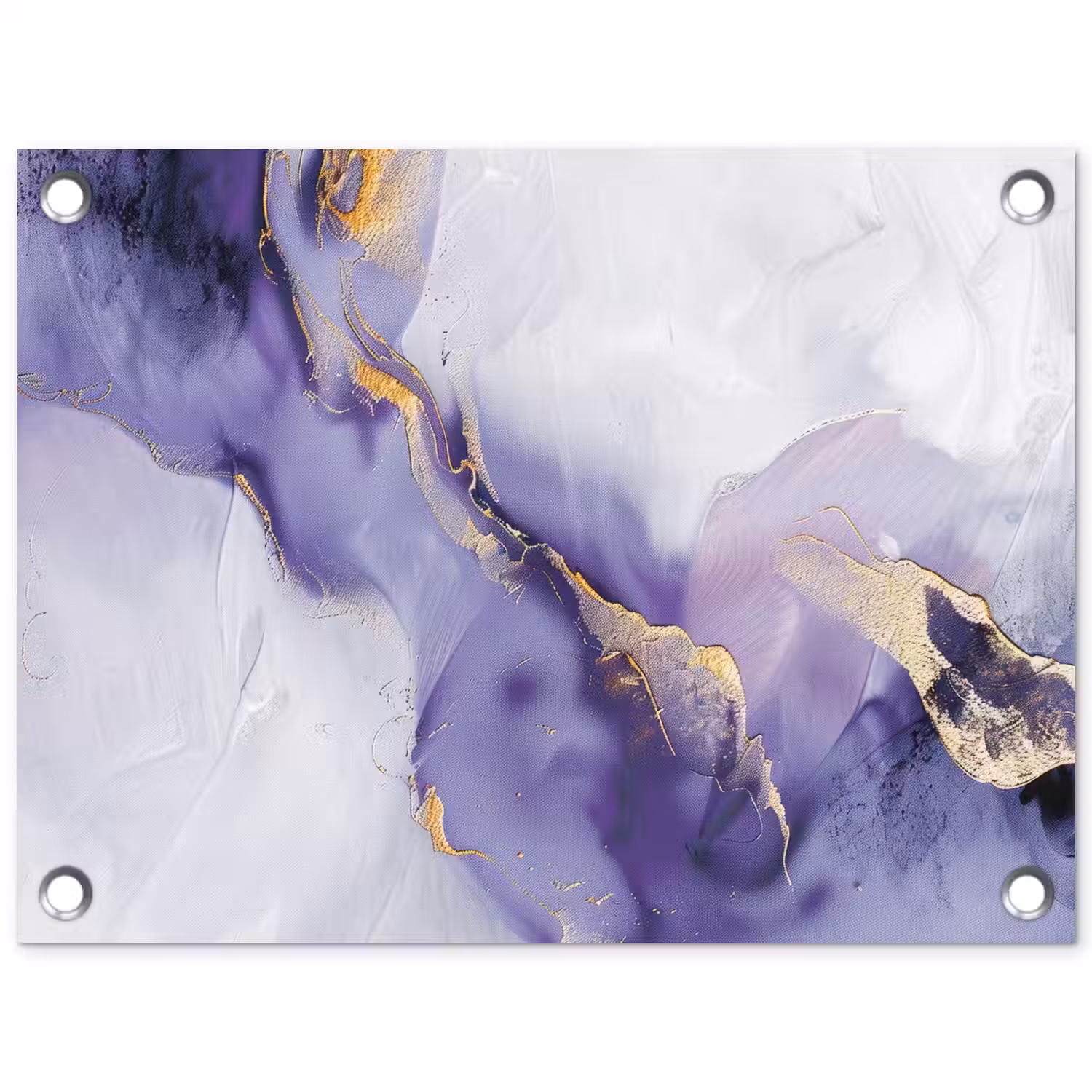 Paars - Modern - Marmer - Abstract tuinposter los doek klein -3d