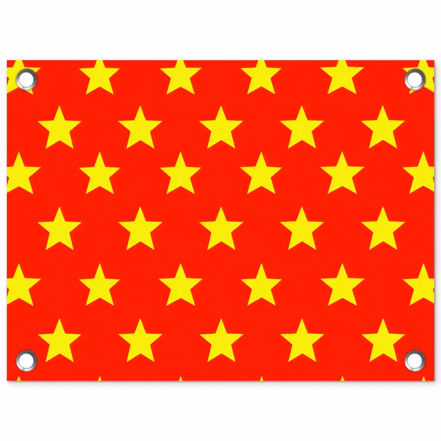 Ster - Patroon - Geel tuinposter los doek klein 239 -3d