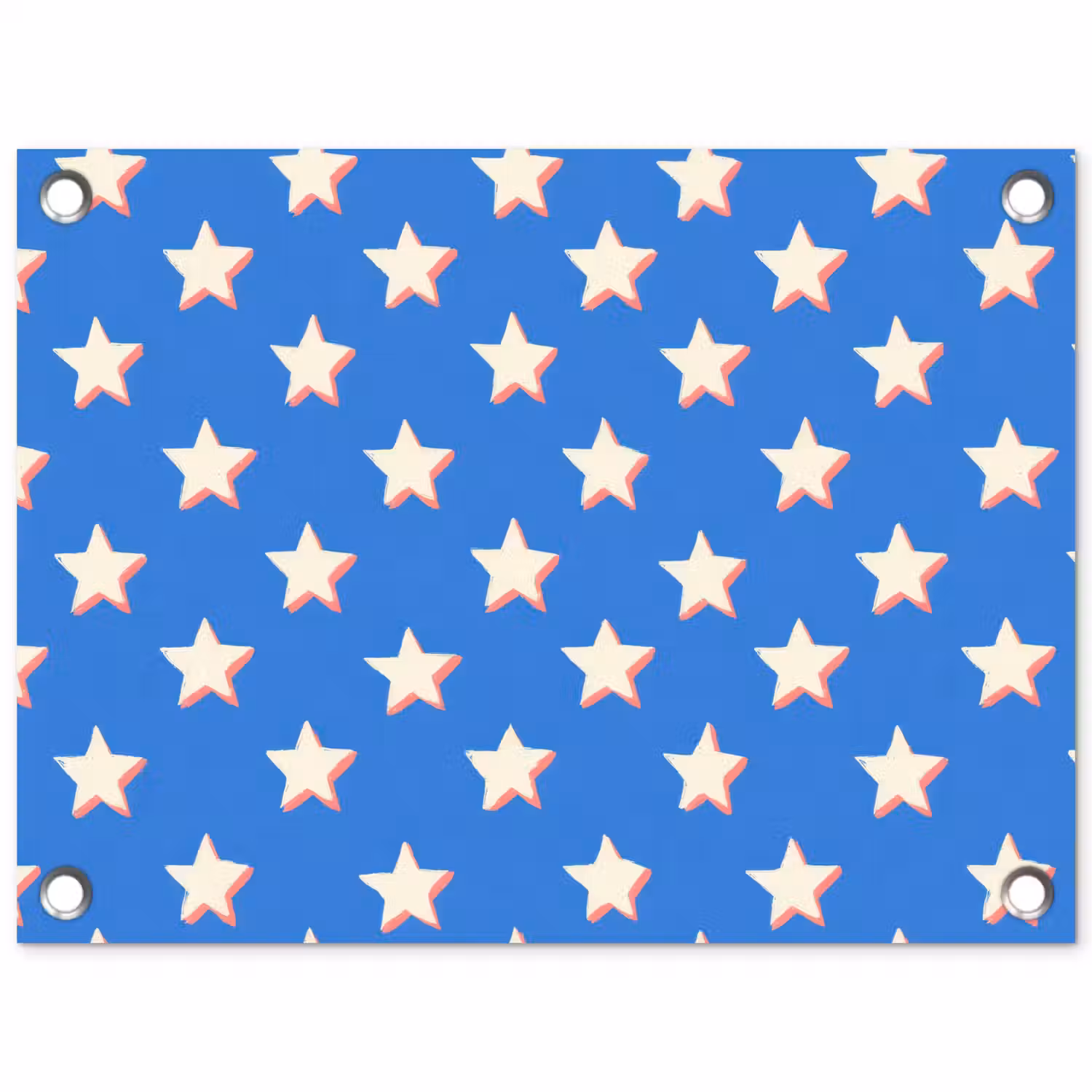 Sterren - Patroon - Blauw tuinposter los doek klein 239 -3d
