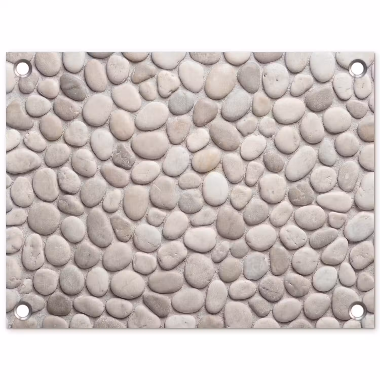Steen - Kiezel - Natuur - Minimalistisch - Beige tuinposter los doek klein -3d