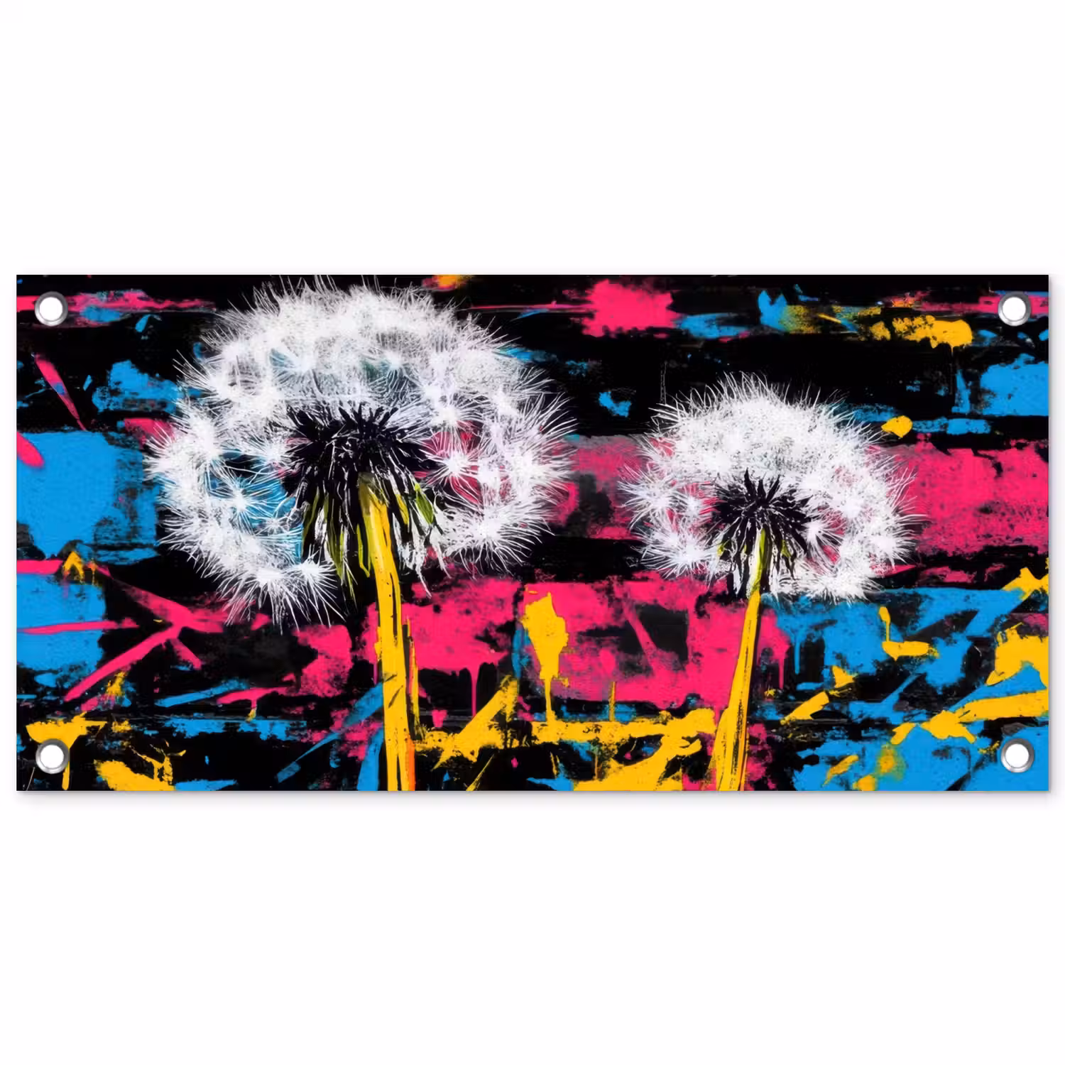 Street Art - Kleurrijk - Muur tuinposter los doek klein -3d