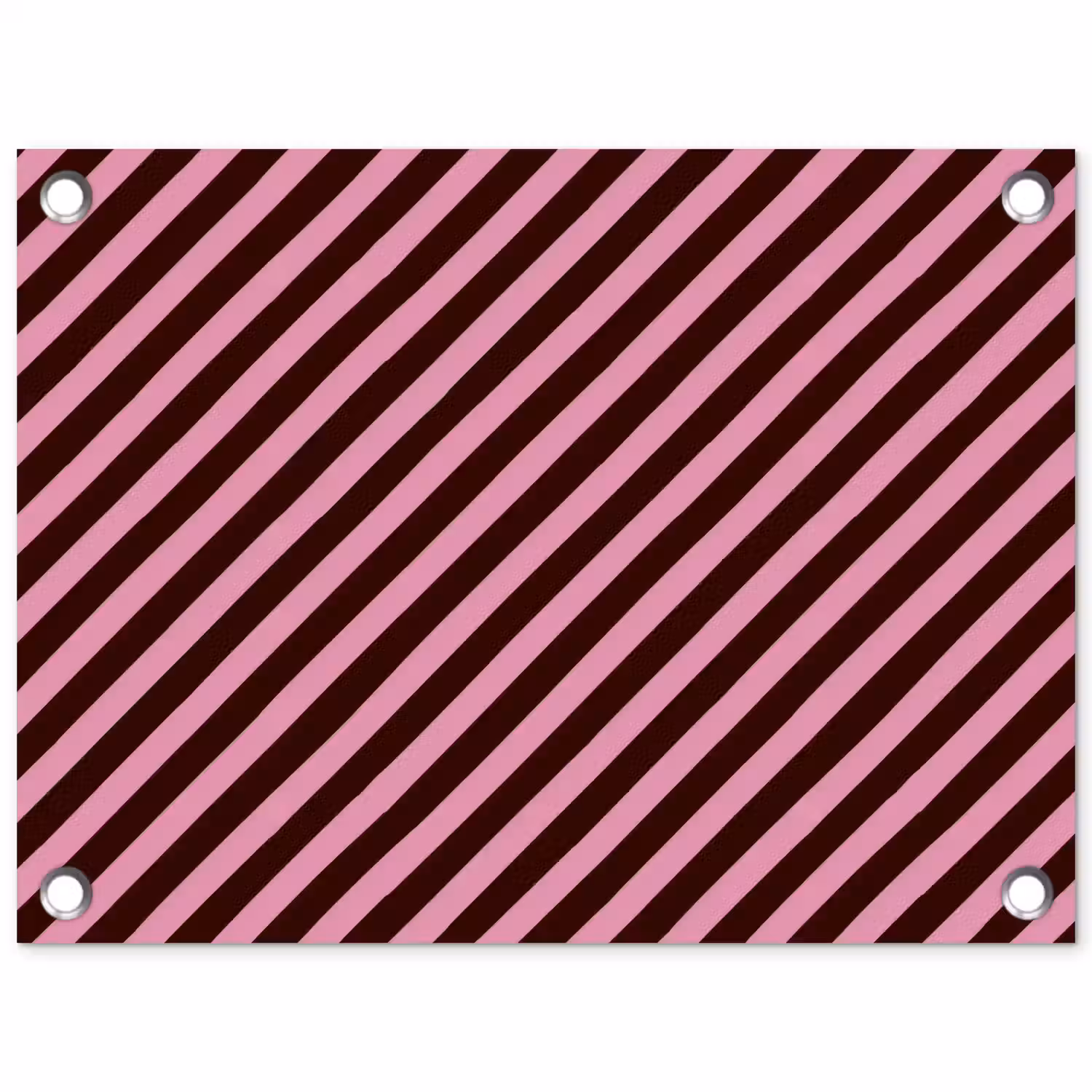 Strepen - Roze - Bruin tuinposter los doek klein 239 -3d