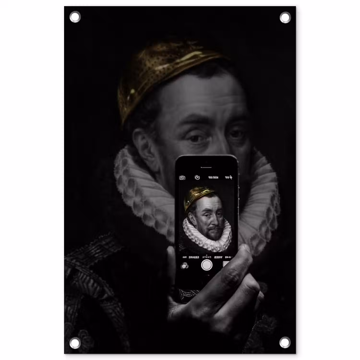 Willem van Oranje - Adriaen Thomasz - Smartphone tuinposter los doek klein -3d