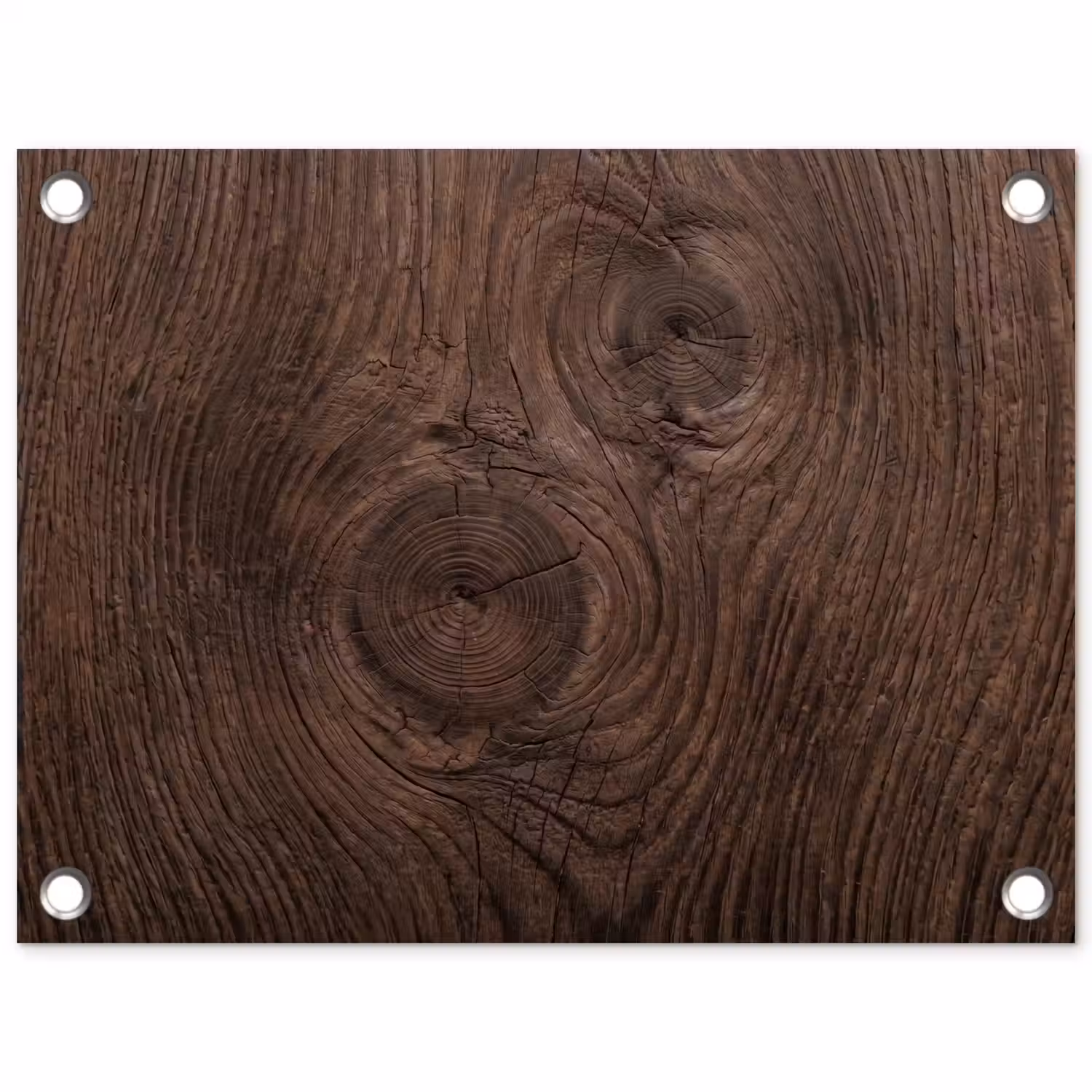 Houtnerf - Textuur - Patroon - Bruin - Rustiek tuinposter los doek klein -3d