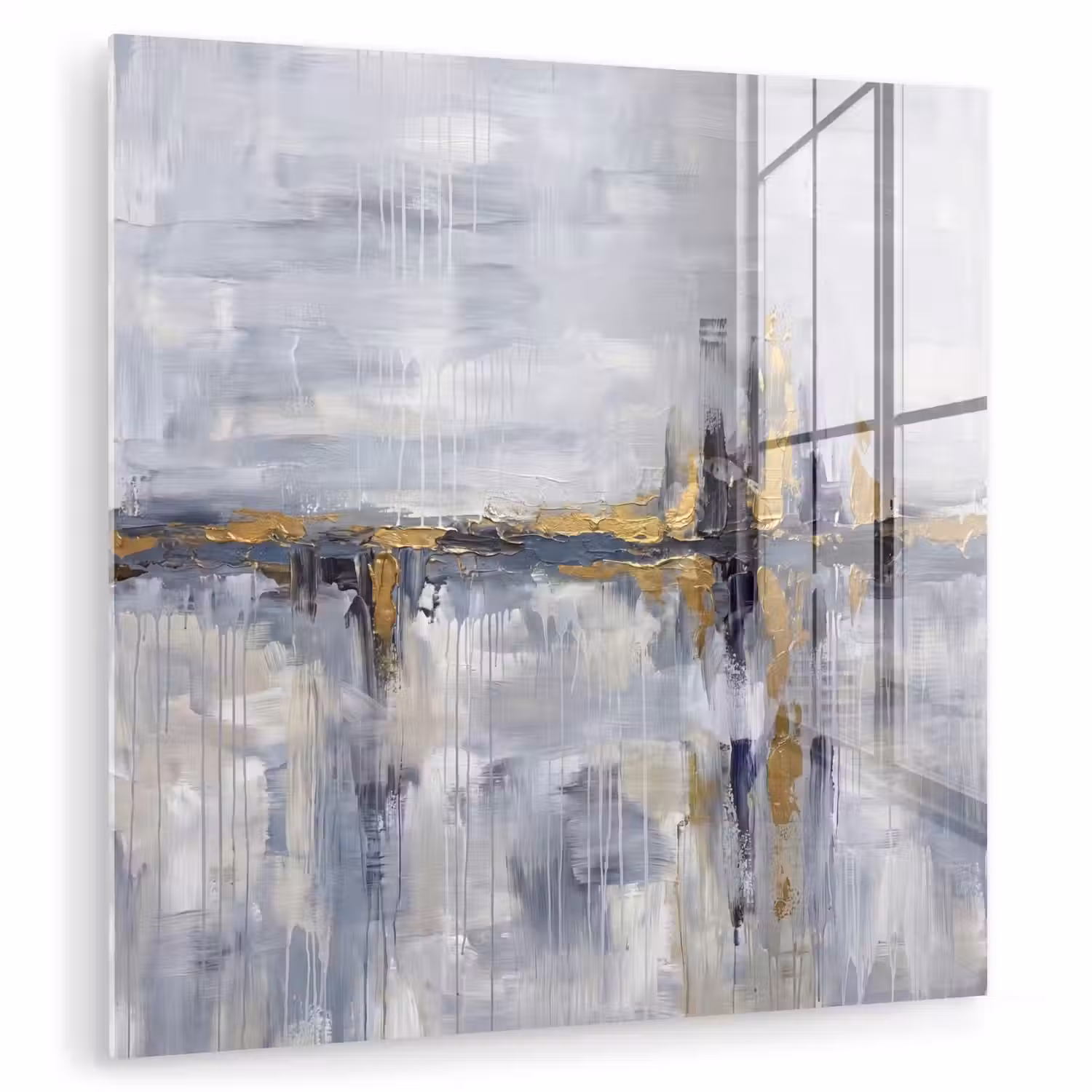 Abstract - Structuur - Goud - Grijs - Modern plexiglas 5mm klein -zzzproduct_nieuw