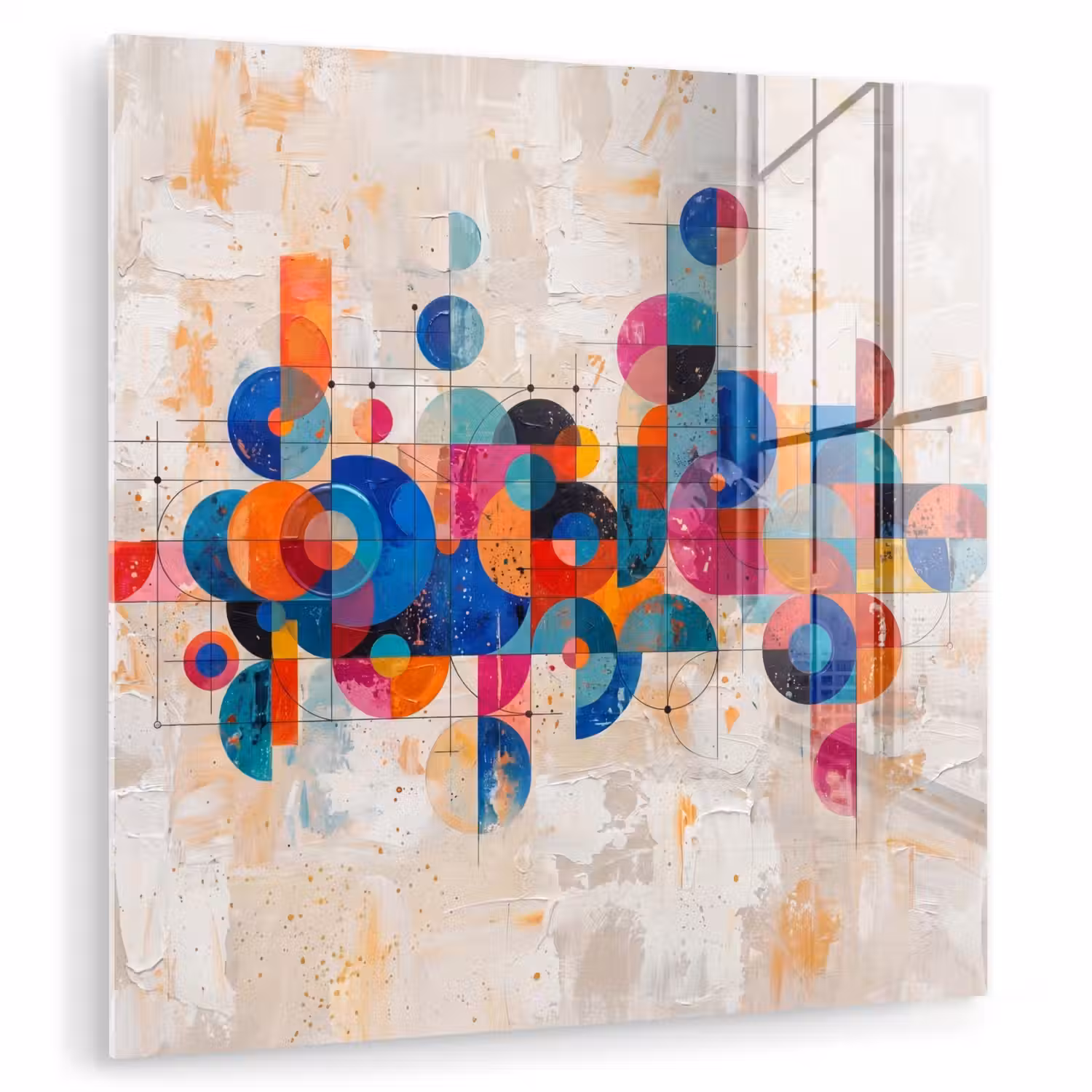Kunst - Geometrisch - Abstract - Kleurrijk plexiglas 5mm klein -zzzproduct_nieuw