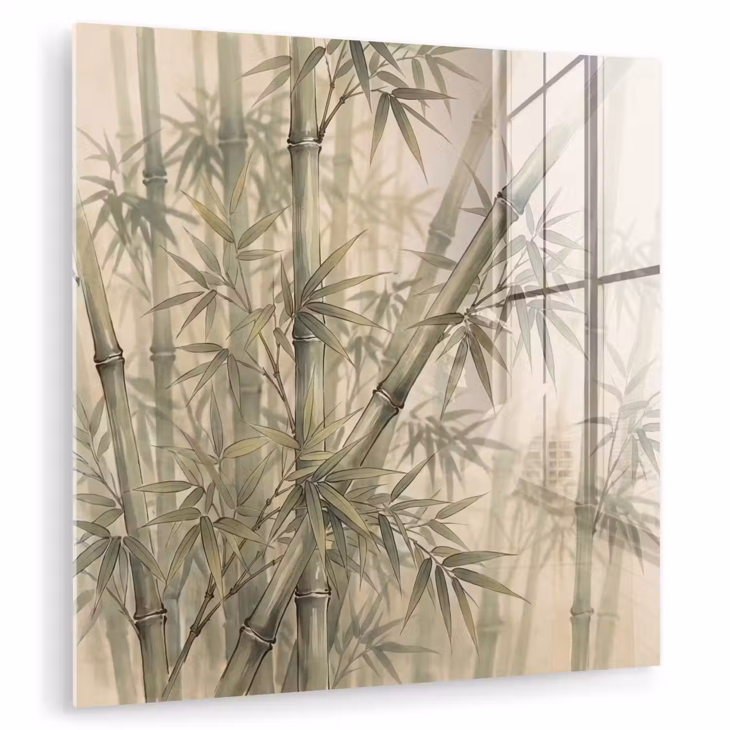 Bamboe - Bladeren - Aziatisch - Groen - Natuur plexiglas 5mm klein -zzzproduct_nieuw