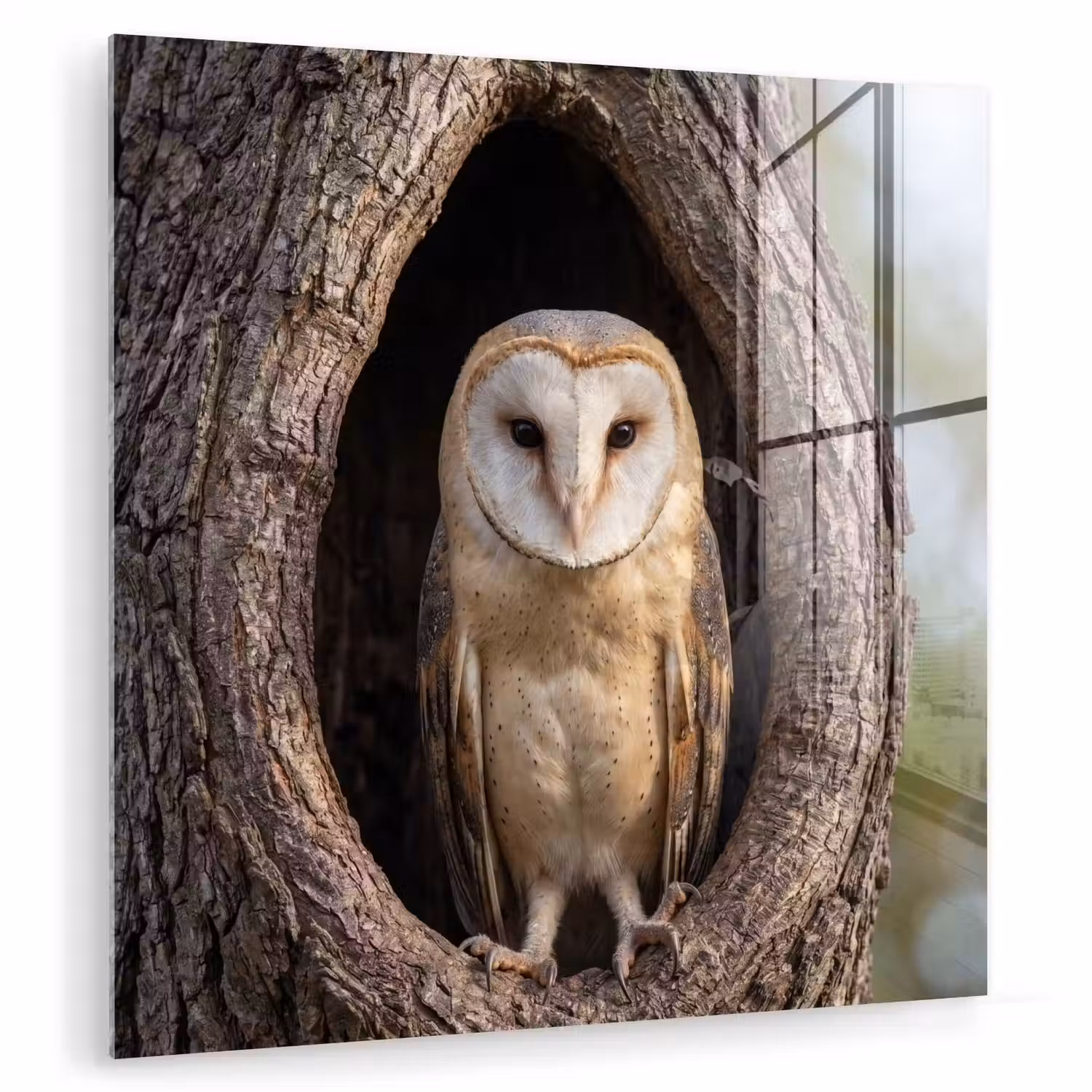 Kerkuil - Boom - Natuur - Bruin plexiglas 5mm klein -zzzproduct_nieuw