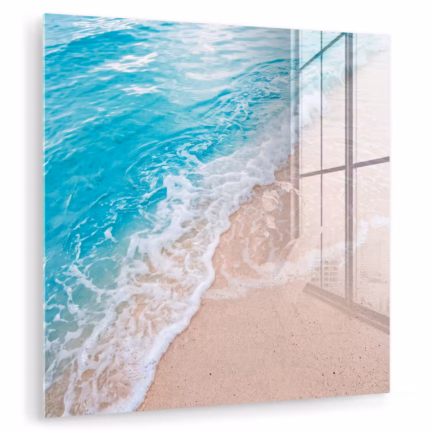 Strand - Zee - Golf - Natuur - Blauw plexiglas 5mm klein -zzzproduct_nieuw