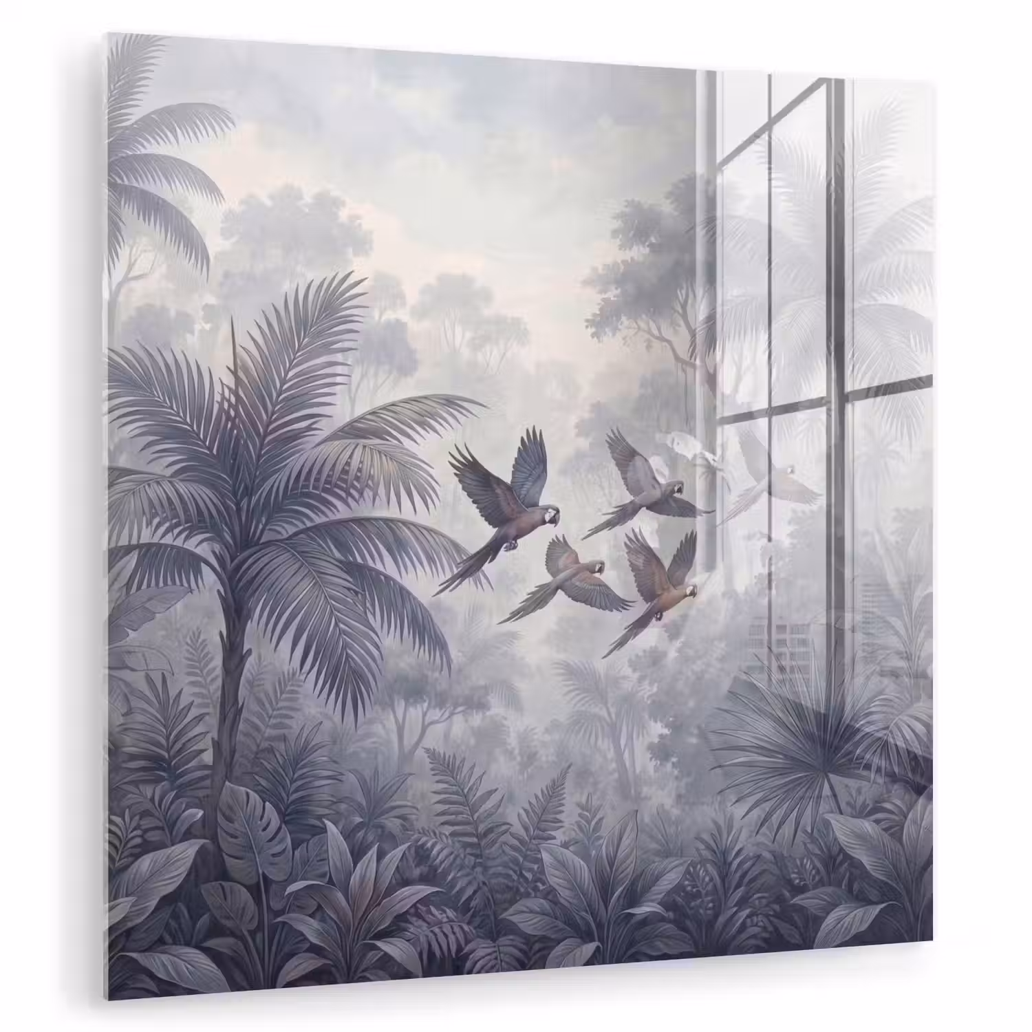 Vogel - Vliegend - Jungle - Vintage - Dieren plexiglas 5mm klein -zzzproduct_nieuw