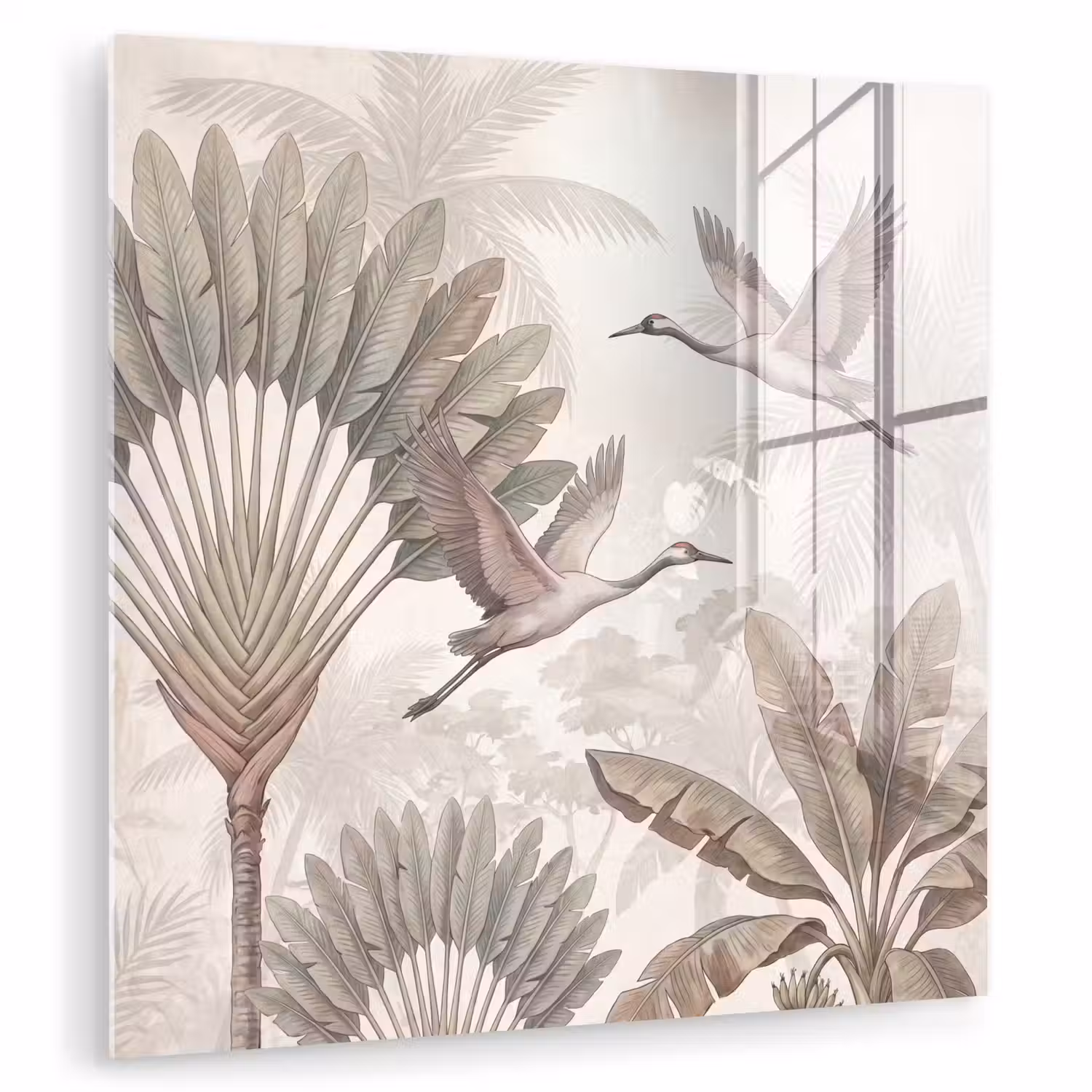 Vogel - Tropisch - Jungle - Natuur - Beige plexiglas 5mm klein -zzzproduct_nieuw
