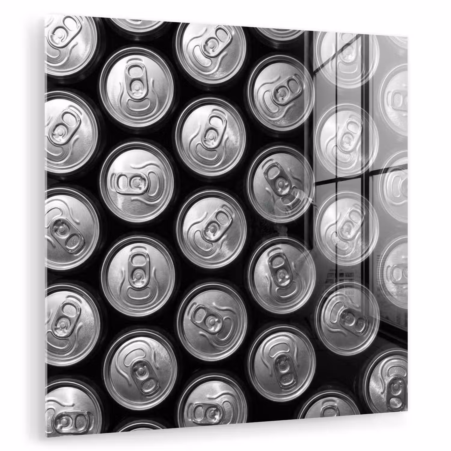 Blikjes - Aluminium - Patroon - Industrieel - Zilver plexiglas 5mm klein -zzzproduct_nieuw