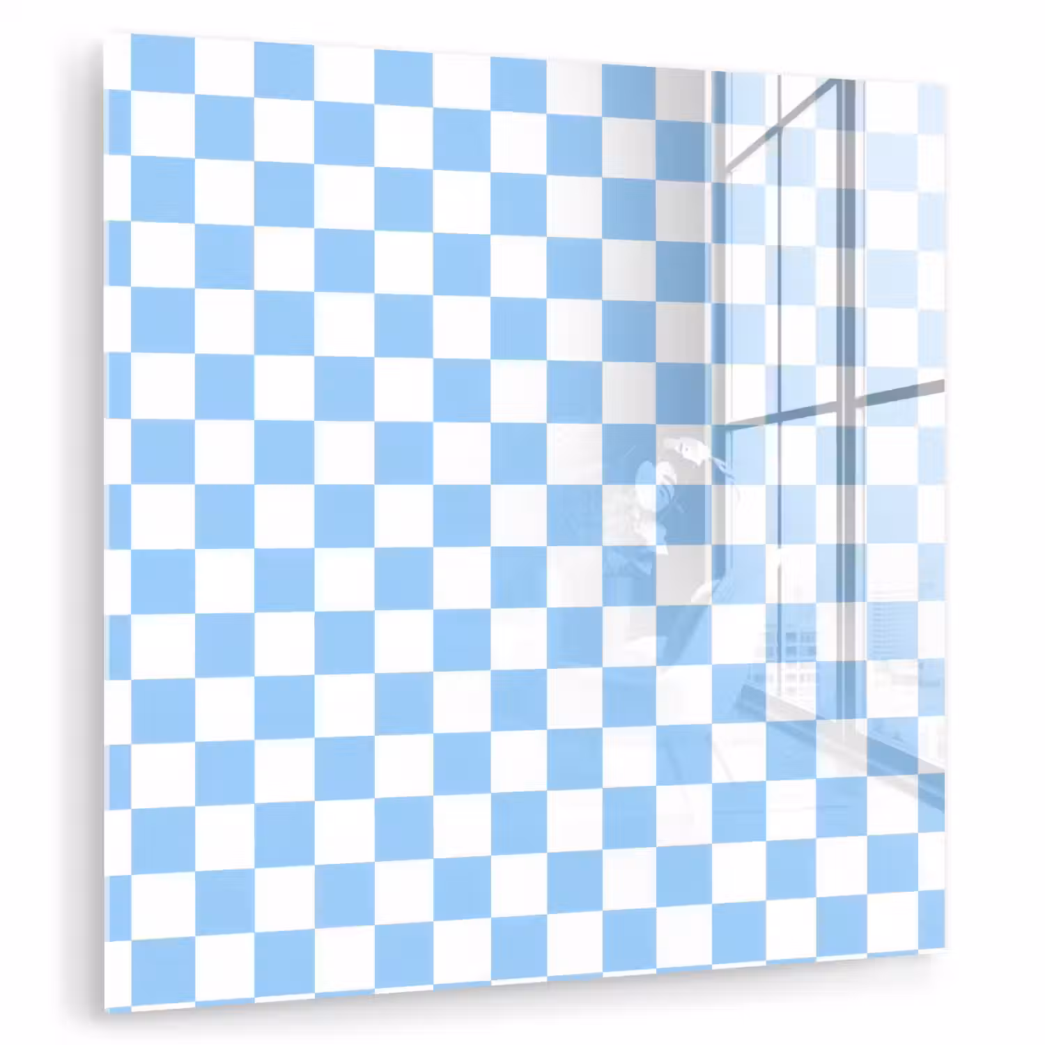 Schaakbord - Klassiek - Blauw plexiglas 5mm klein 11 -zzzproduct_nieuw