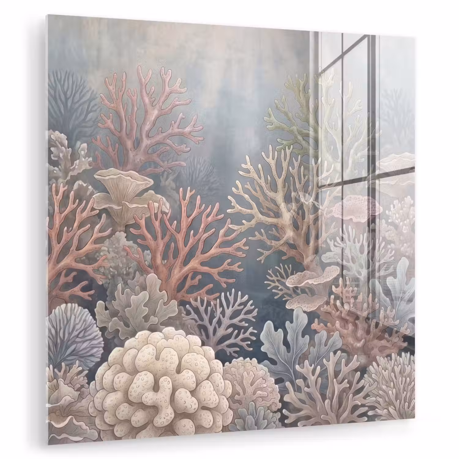 Koraal - Zeeleven - Onderwater - Illustratie - Natuur plexiglas 5mm klein -zzzproduct_nieuw