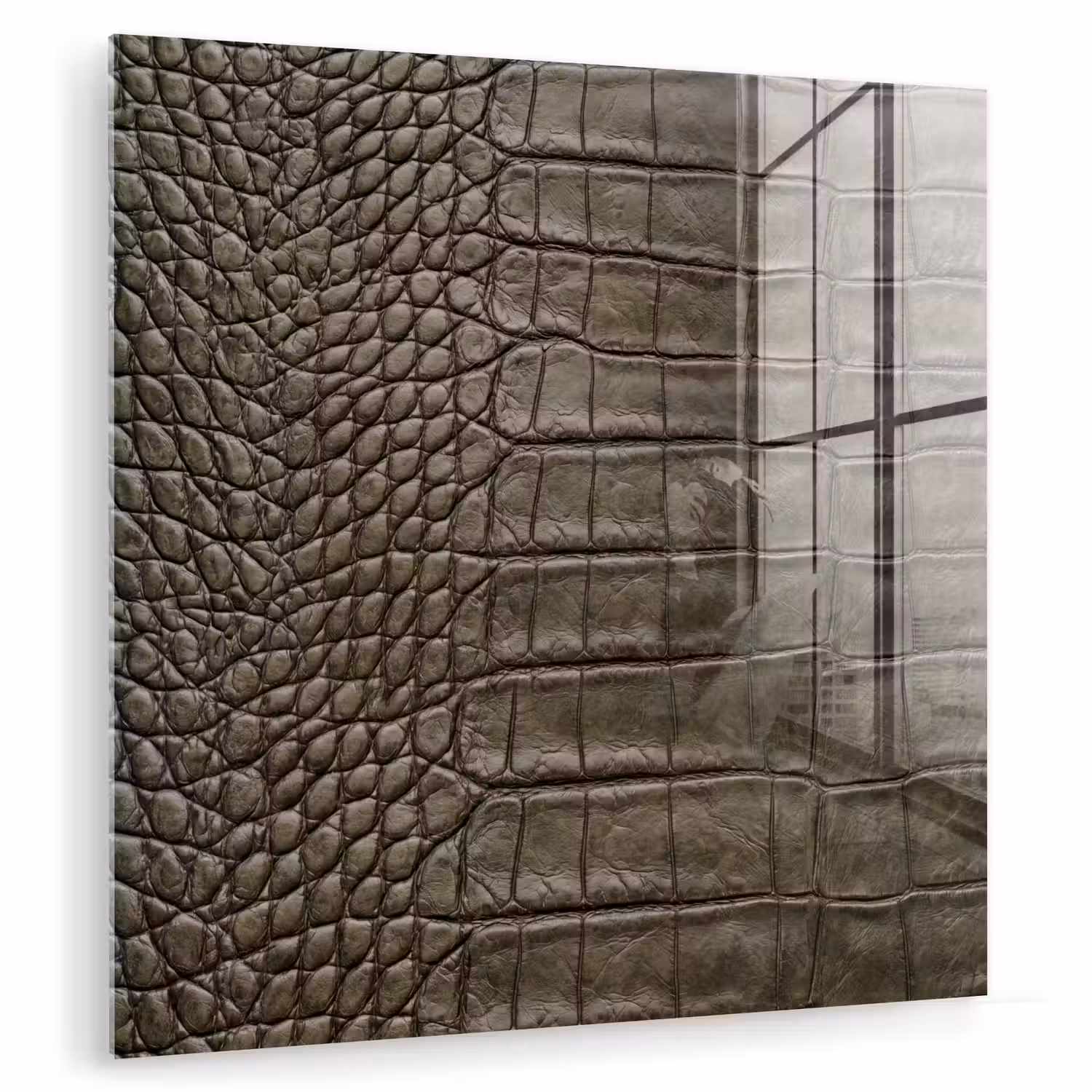 Krokodillenleer - Structuur - Groen plexiglas 5mm klein -zzzproduct_nieuw
