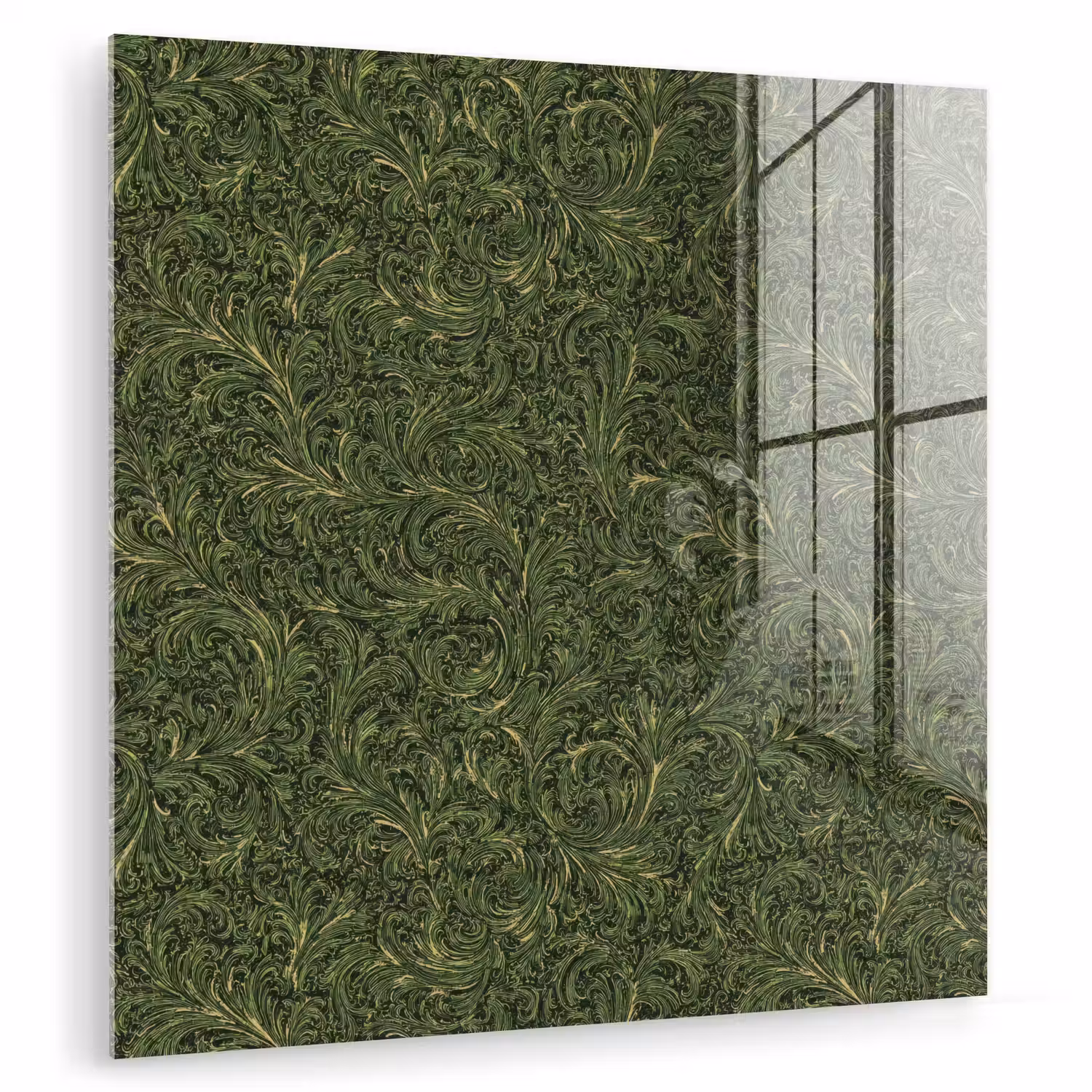 Donker - Groen - Krullend - Botanisch plexiglas 5mm klein 11 -zzzproduct_nieuw