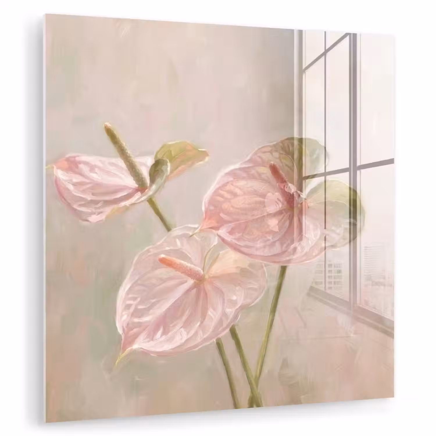 Bloemen - Pastel - Abstract - Natuur - Groen plexiglas 5mm klein -zzzproduct_nieuw