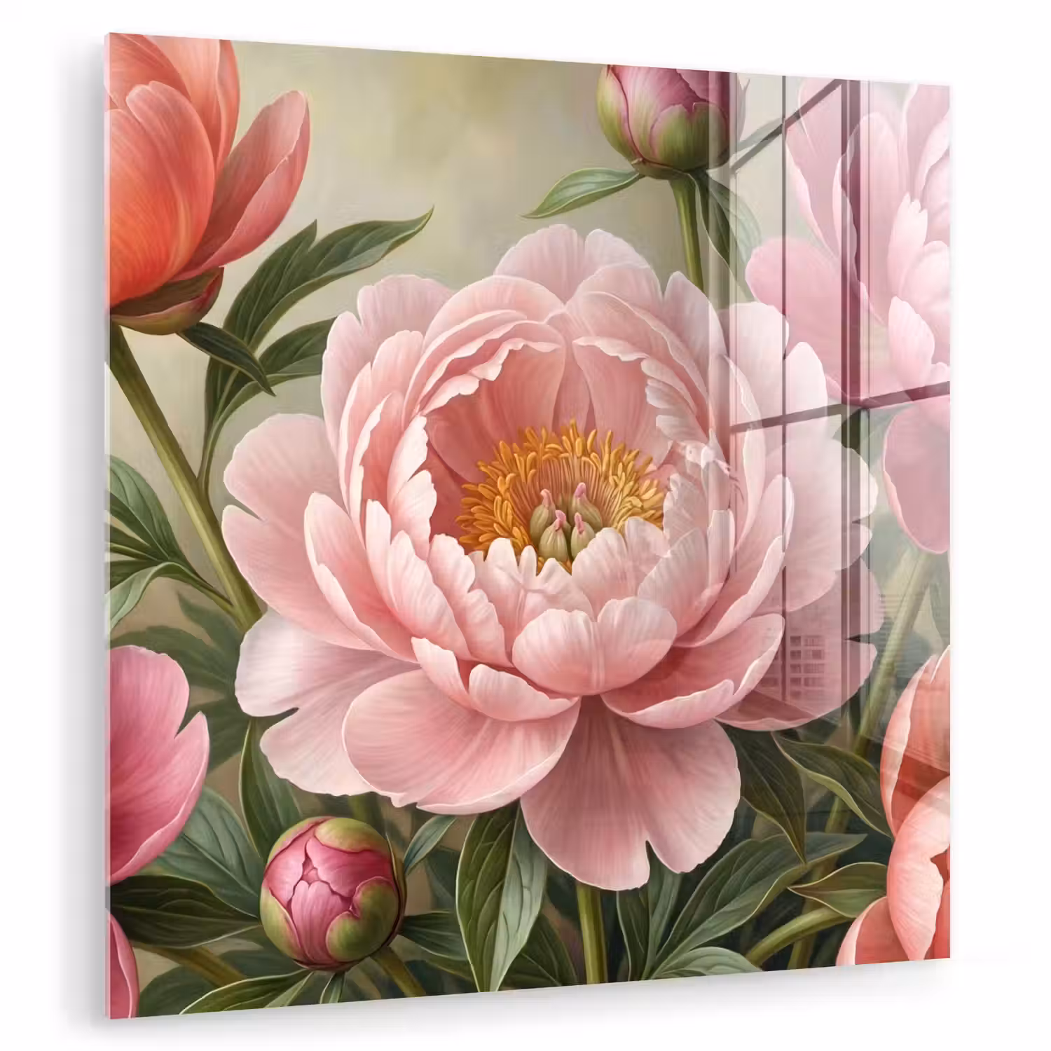 Bloemen - Roze - Klassiek - Gedetailleerd - Natuur plexiglas 5mm klein -zzzproduct_nieuw