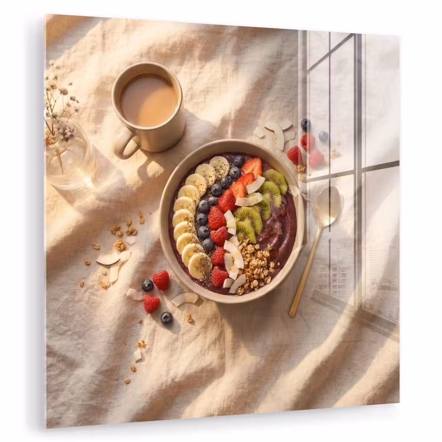 Eten - Ontbijtkom - Fruit - Gezond - Kleurrijk plexiglas 5mm klein -zzzproduct_nieuw
