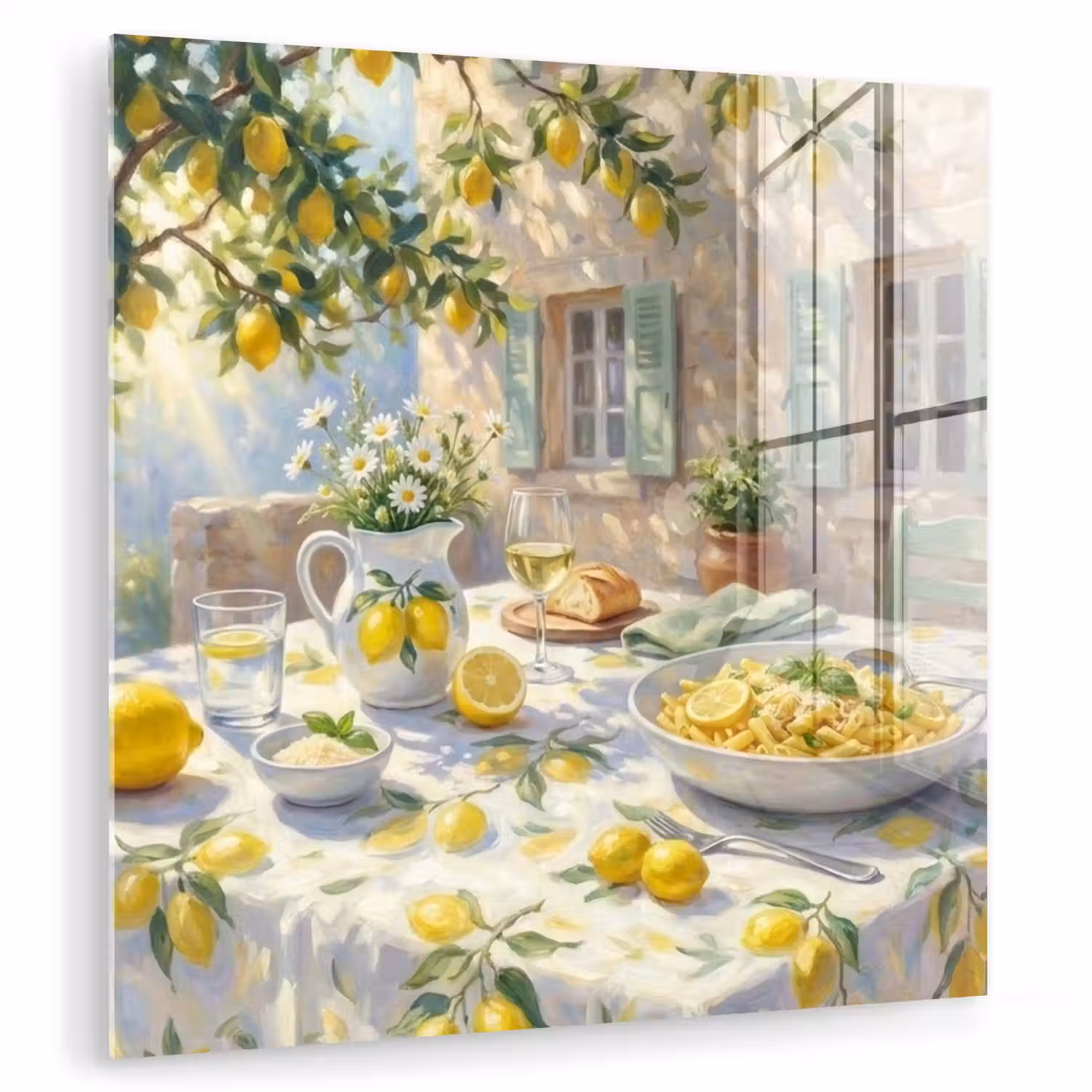 Eten - Terras - Zomer - Geschilderd - Geel plexiglas 5mm klein -zzzproduct_nieuw