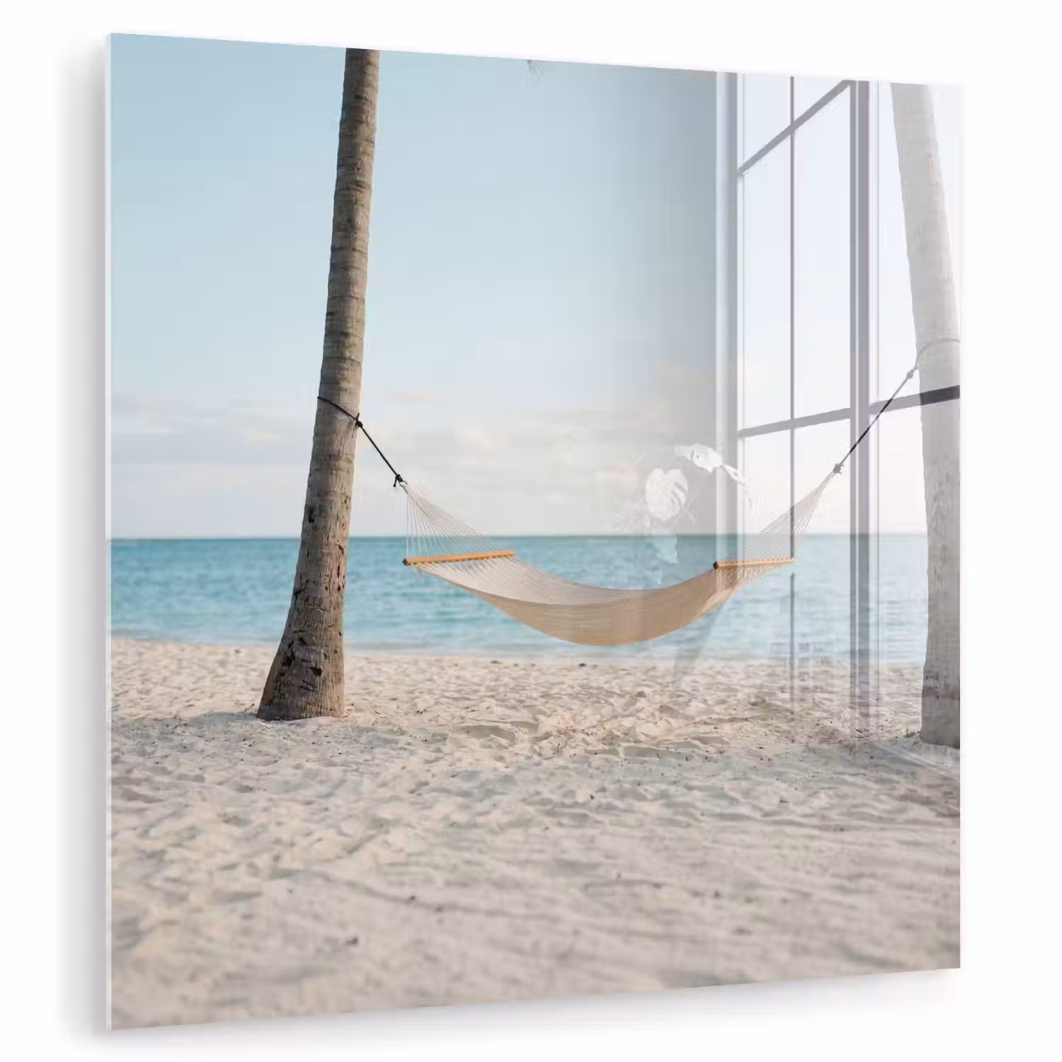 Hangmat - Strand - Wit plexiglas 5mm klein -zzzproduct_nieuw