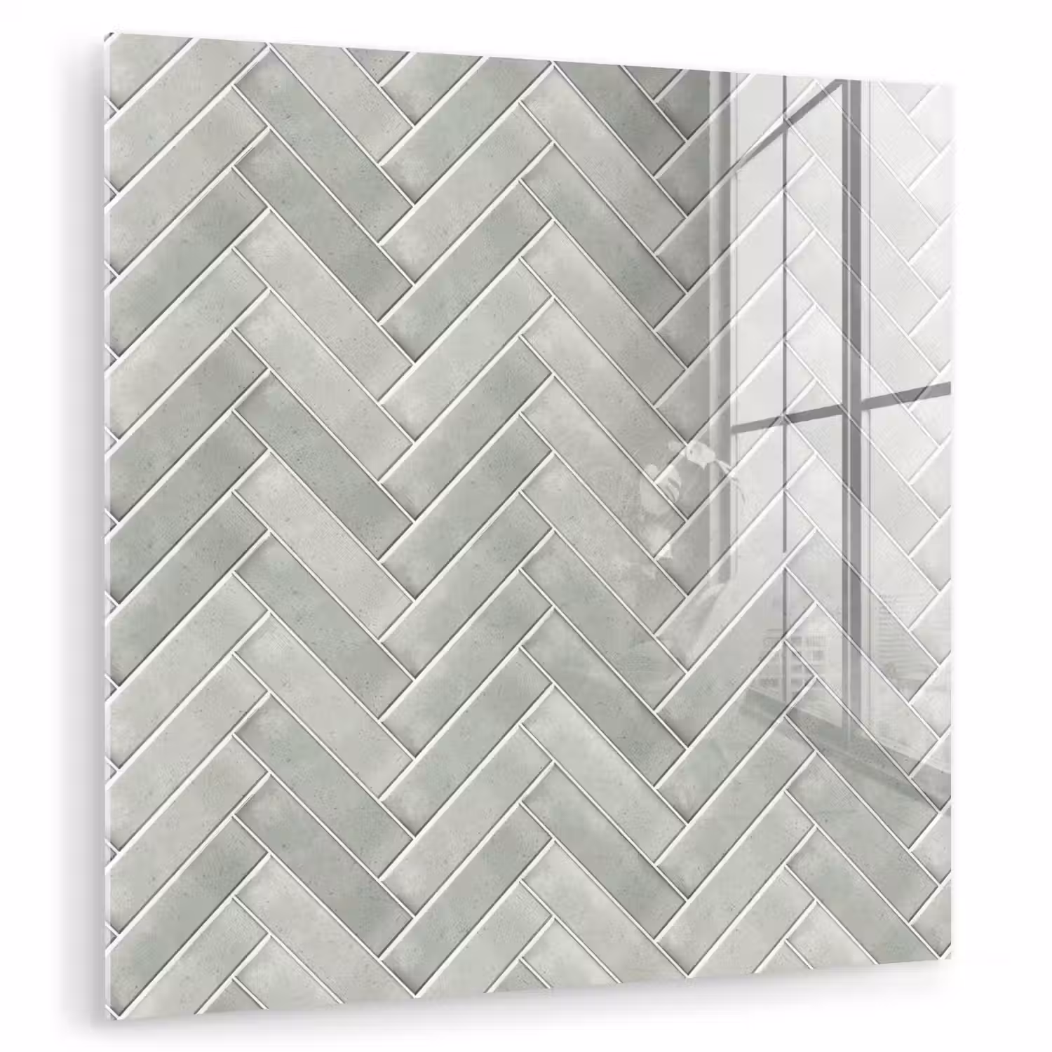 Visgraat - Wandtegel - Grijs plexiglas 5mm klein 11 -zzzproduct_nieuw