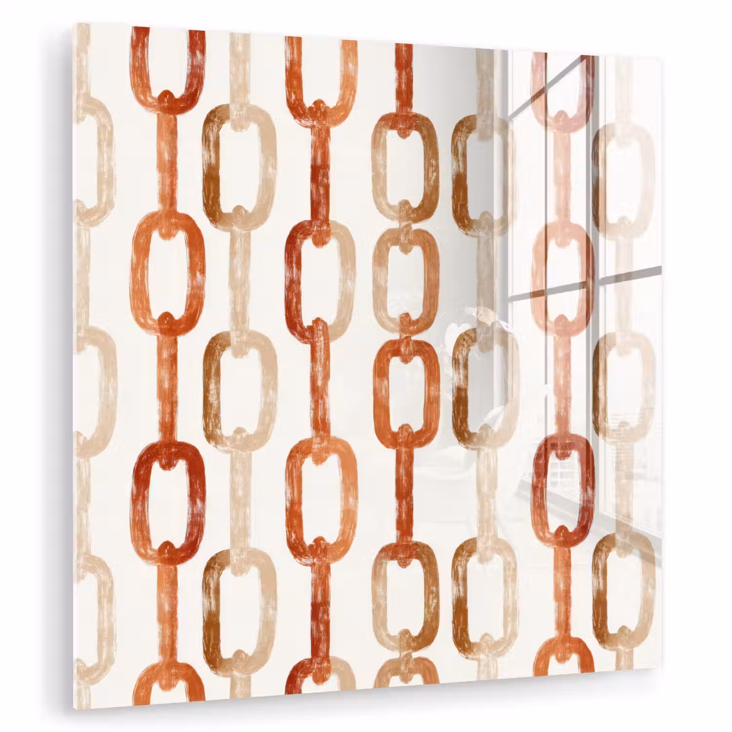 Schakels - Patroon - Aquarel - Terracotta plexiglas 5mm klein 11 -zzzproduct_nieuw