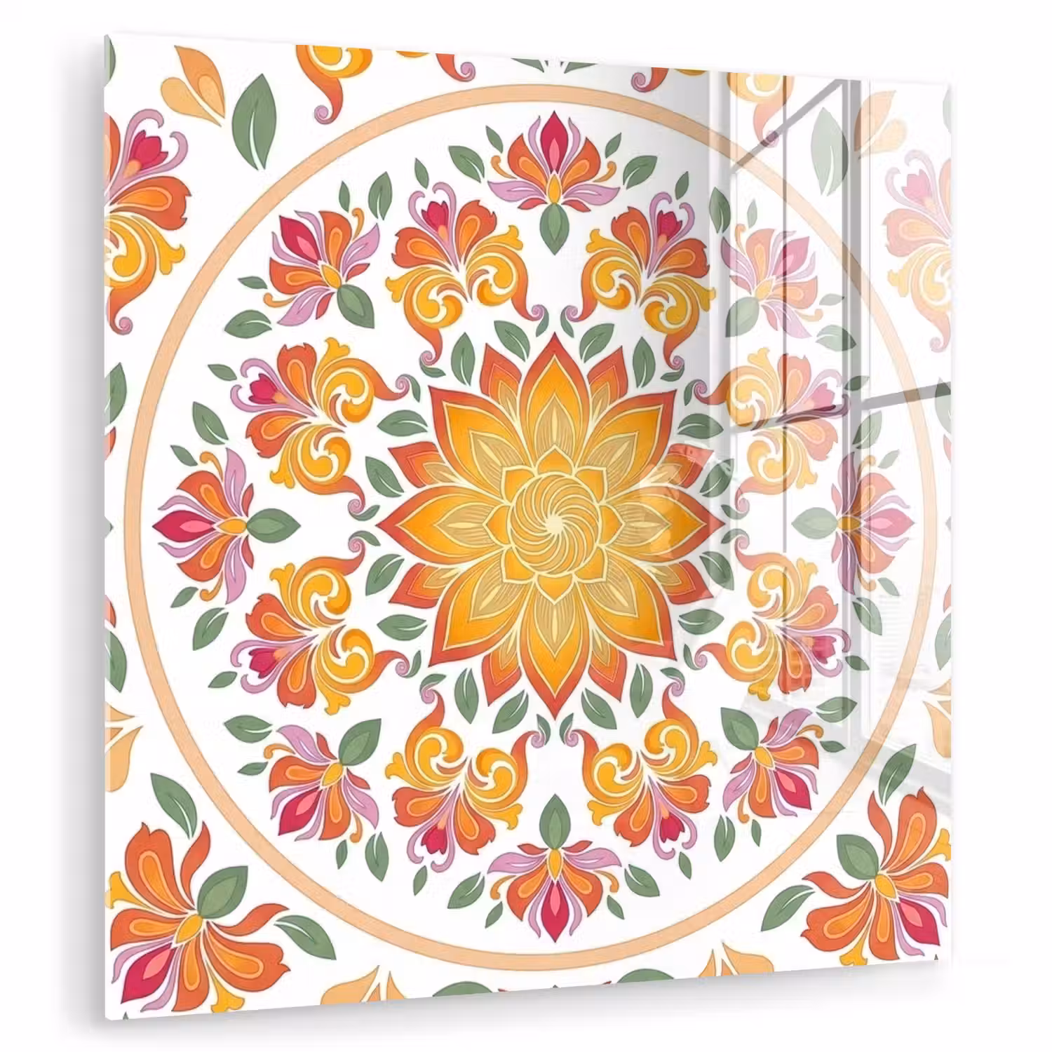 Mandala - Bloemen - Decoratie - Kleurrijk - Abstract plexiglas 5mm klein -zzzproduct_nieuw