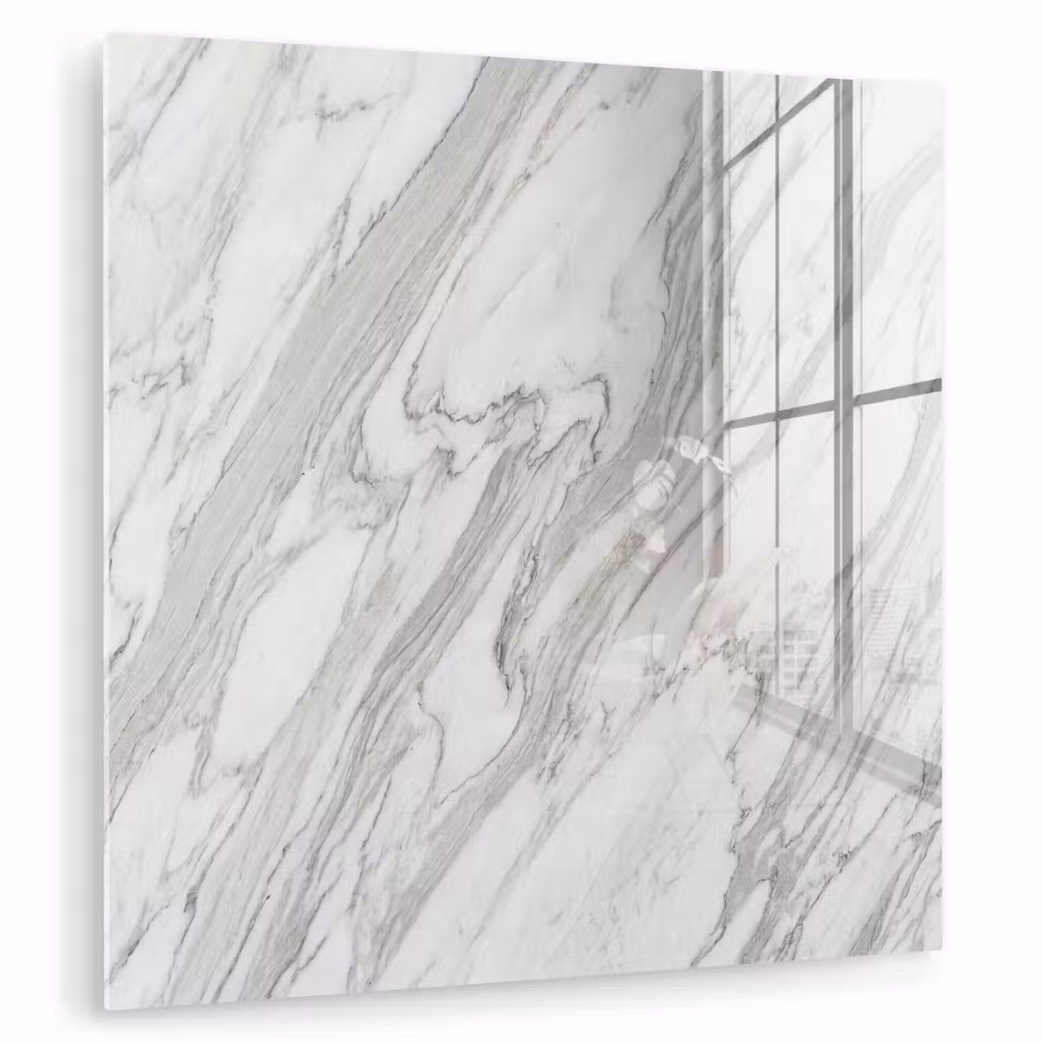 Marmer - Wit - Grijs - Structuur - Modern plexiglas 5mm klein -zzzproduct_nieuw