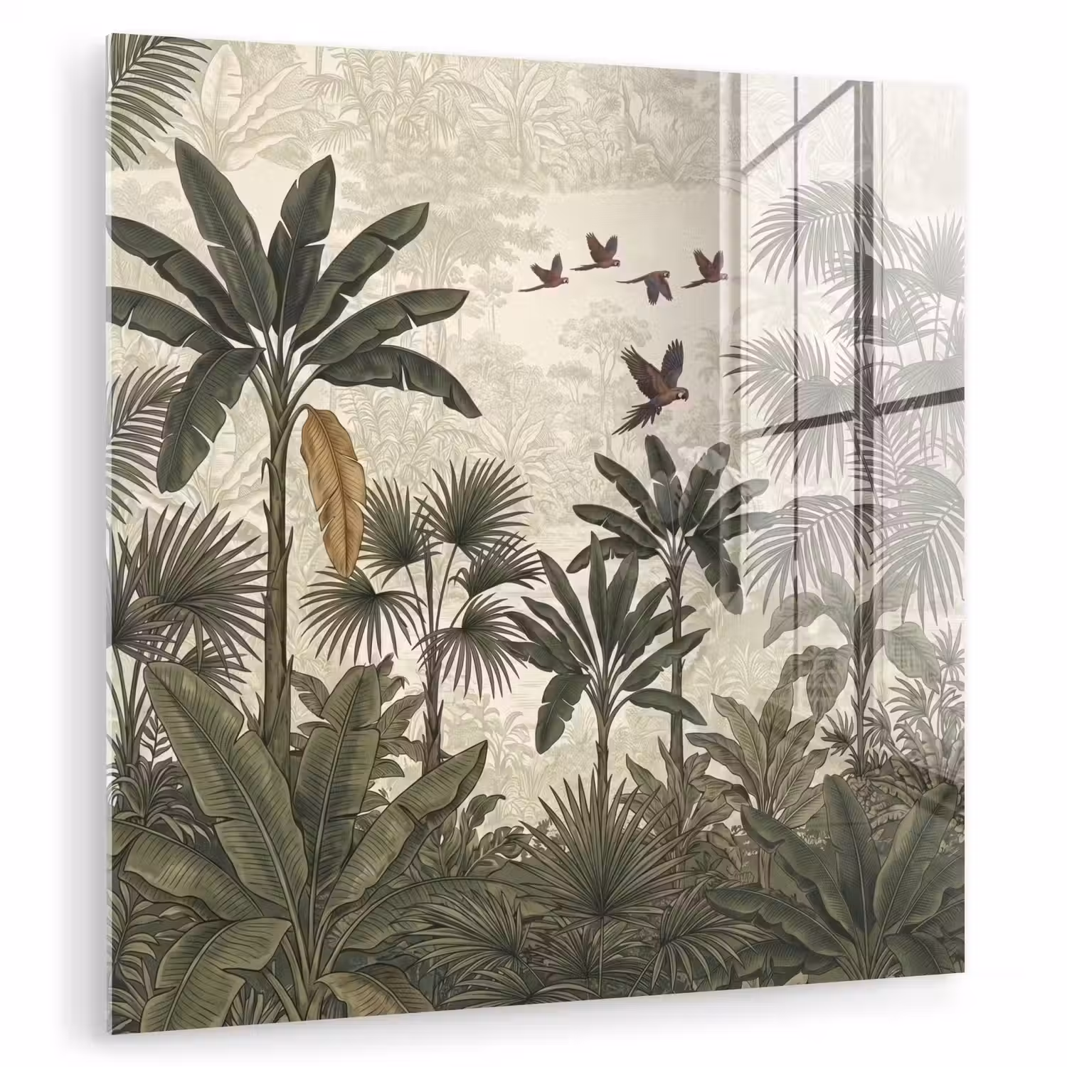 Papagaaien - Jungle - Tropisch - Green plexiglas 5mm klein -zzzproduct_nieuw