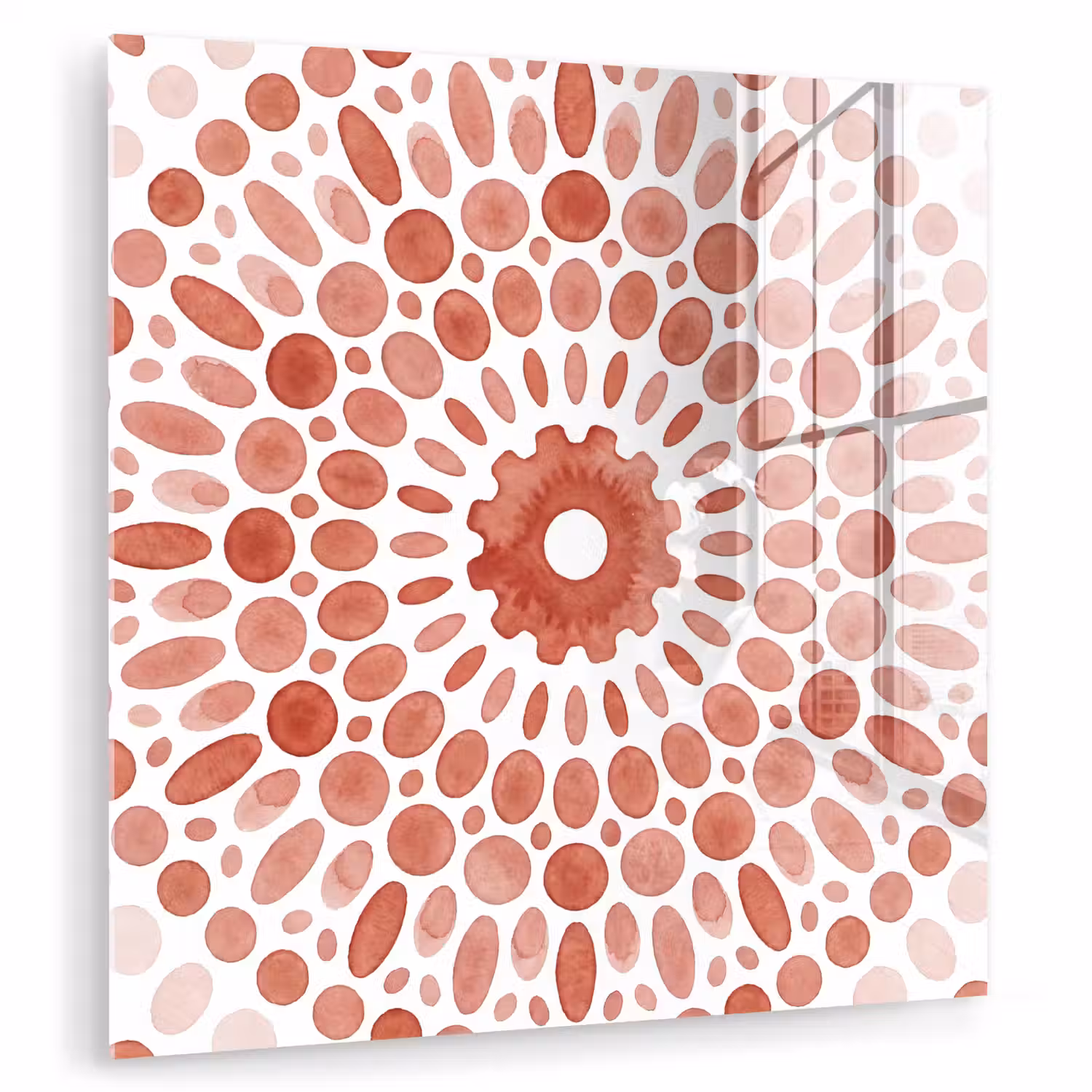 Patroon - Cirkels - Abstract - Modern - Rood plexiglas 5mm klein -zzzproduct_nieuw