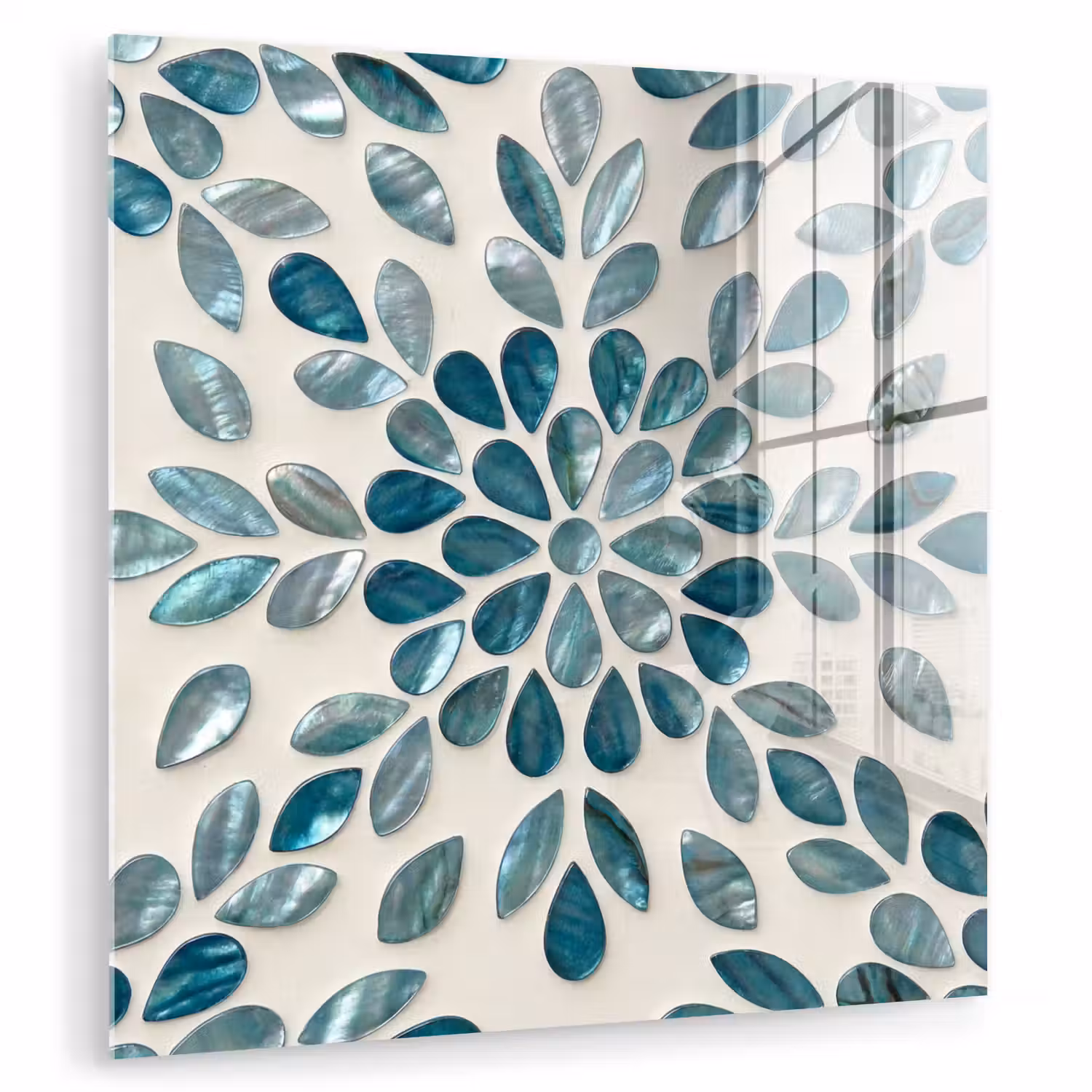 Patroon - Bladeren - Abstract - Modern - Turquoise plexiglas 5mm klein -zzzproduct_nieuw