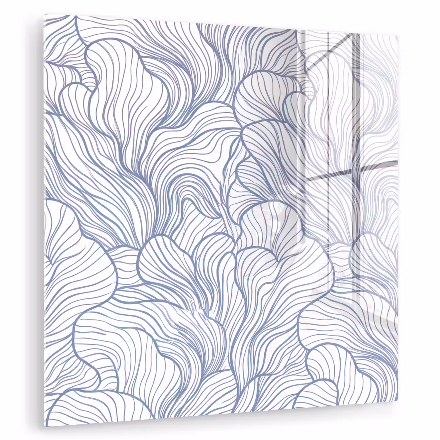 Patroon - Lijnen - Organisch - Abstract - Blauw plexiglas 5mm klein -zzzproduct_nieuw