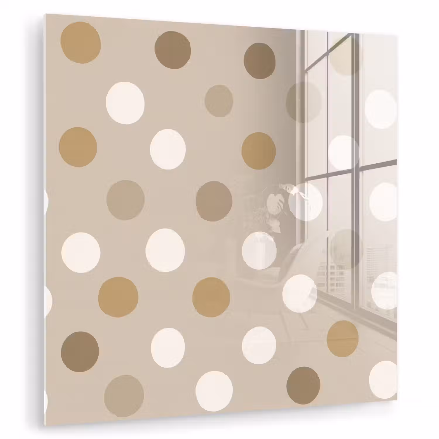 Polka - Dots - Beige plexiglas 5mm klein 11 -zzzproduct_nieuw