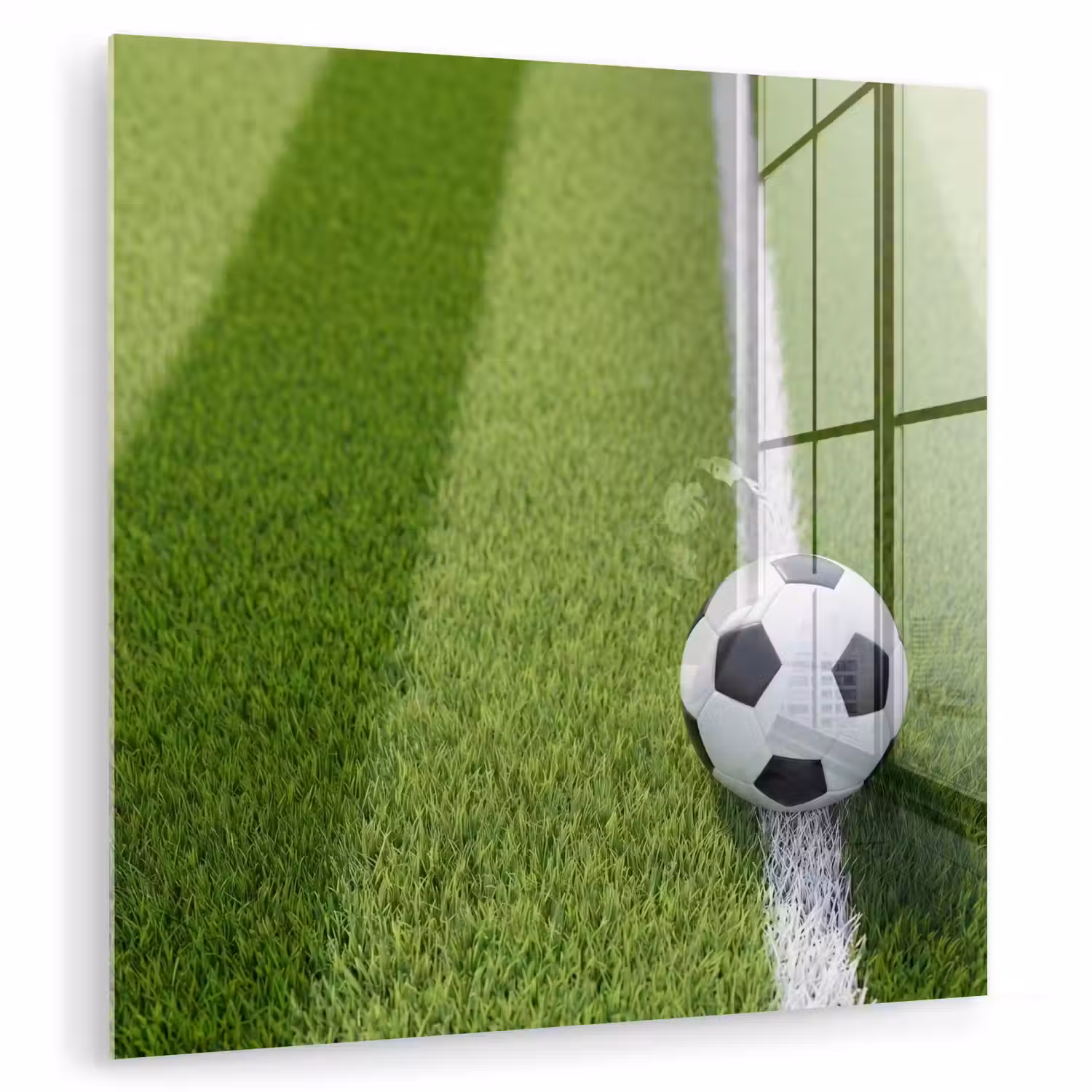 Voetbal - Grasveld - Sport - Groen plexiglas 5mm klein -zzzproduct_nieuw