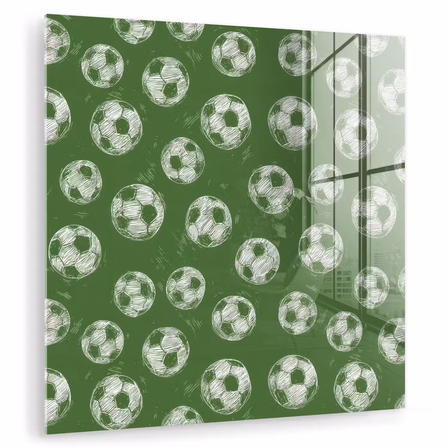 Voetbal - Sport - Groen plexiglas 5mm klein 11 -zzzproduct_nieuw