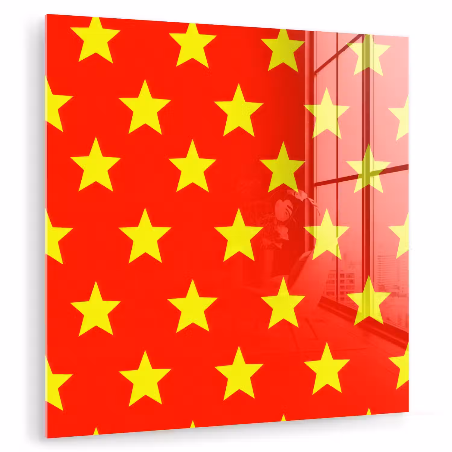 Ster - Patroon - Geel plexiglas 5mm klein 11 -zzzproduct_nieuw