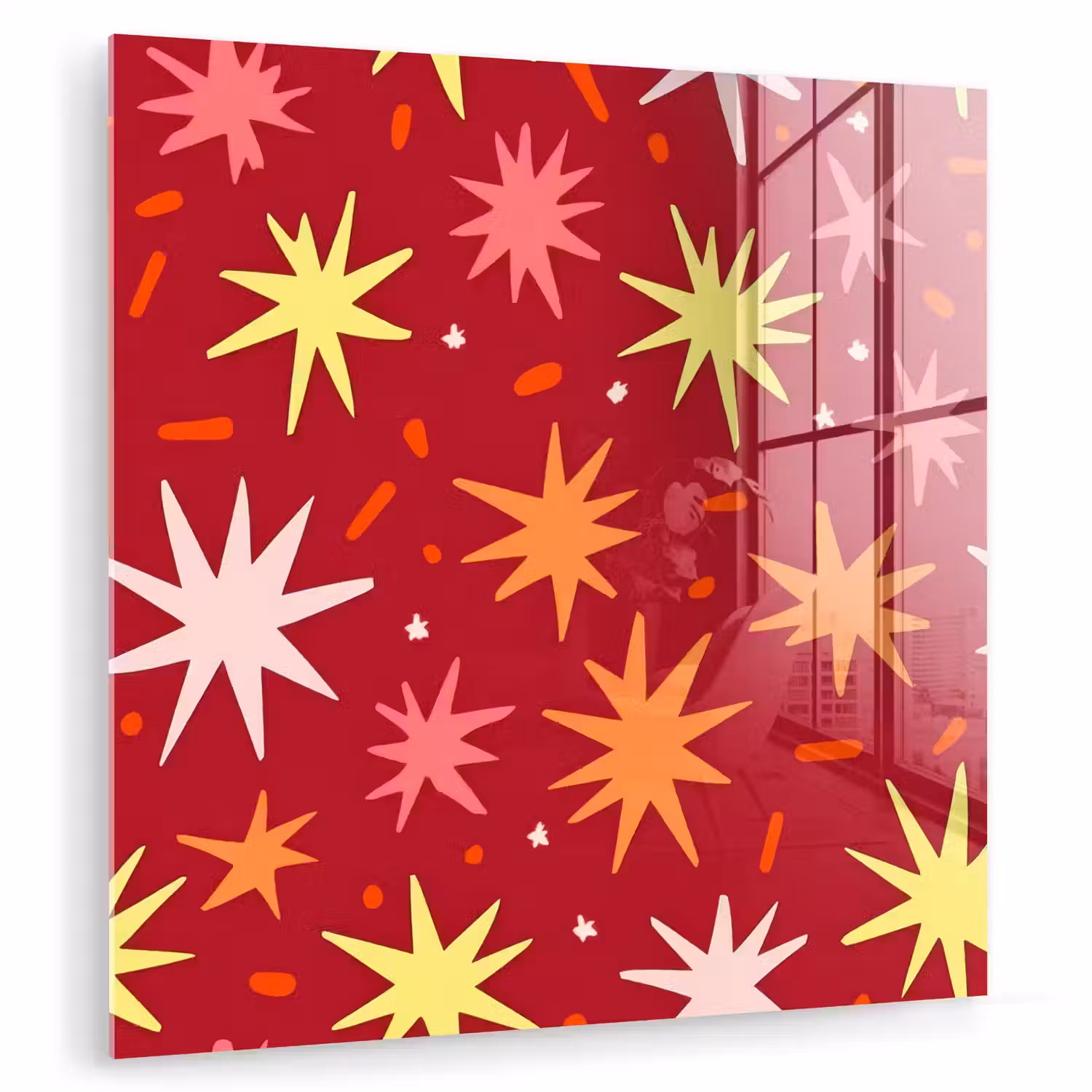 Sterren - Speels - Rood plexiglas 5mm klein 11 -zzzproduct_nieuw