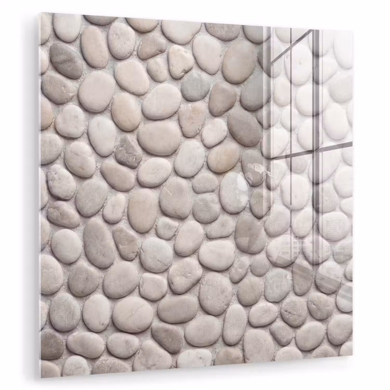 Steen - Kiezel - Natuur - Minimalistisch - Beige plexiglas 5mm klein -zzzproduct_nieuw