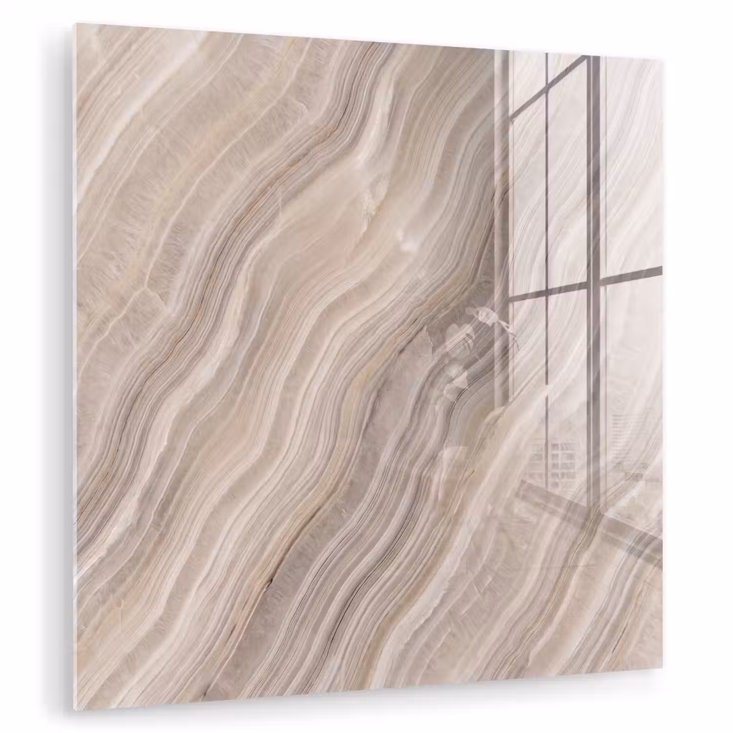 Textuur - Golvend - Abstract - Modern - Beige plexiglas 5mm klein -zzzproduct_nieuw