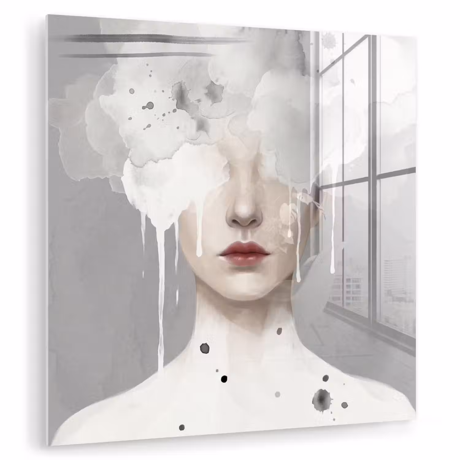 Vrouw - Wolk - Grijs plexiglas 5mm klein -zzzproduct_nieuw