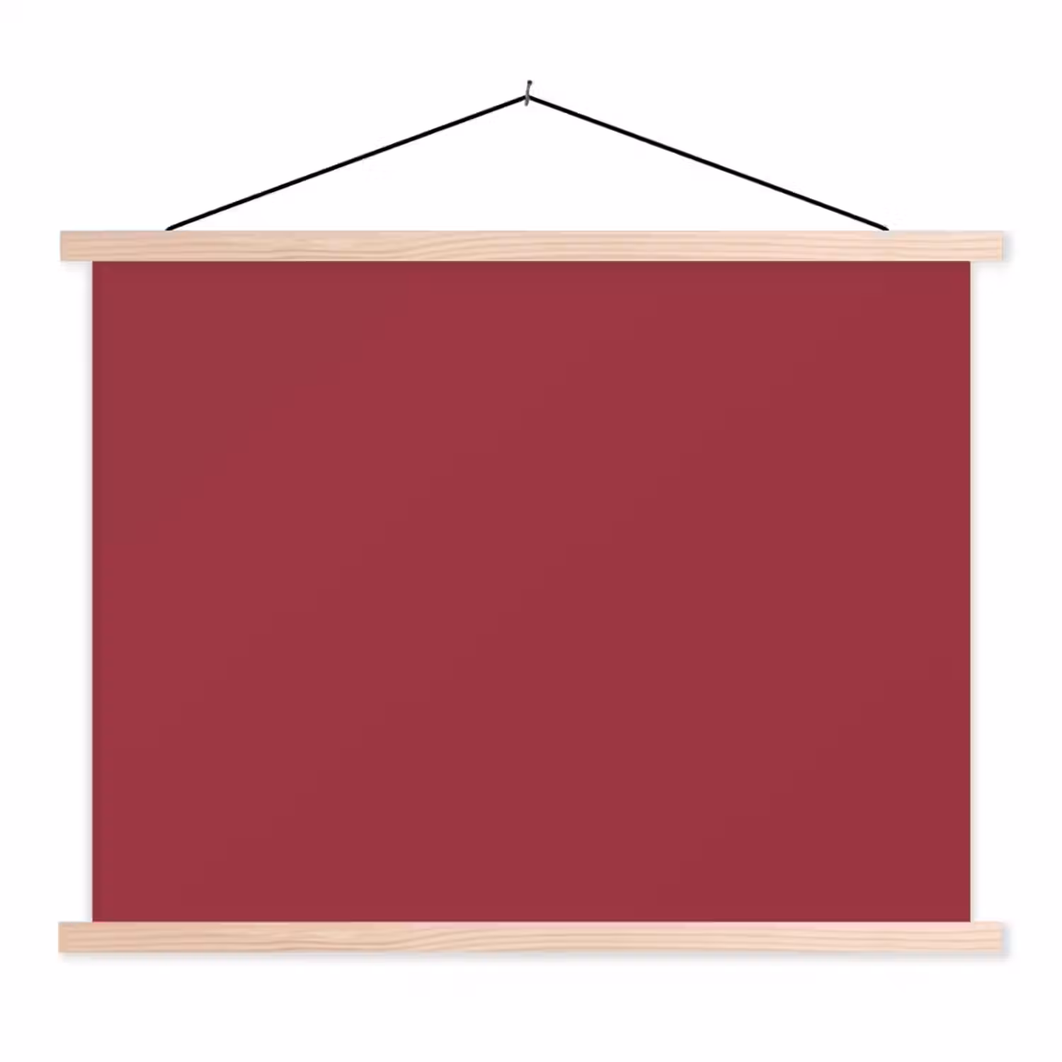 Antique - Ruby - Rood textielposter latten blank klein 122 -3d