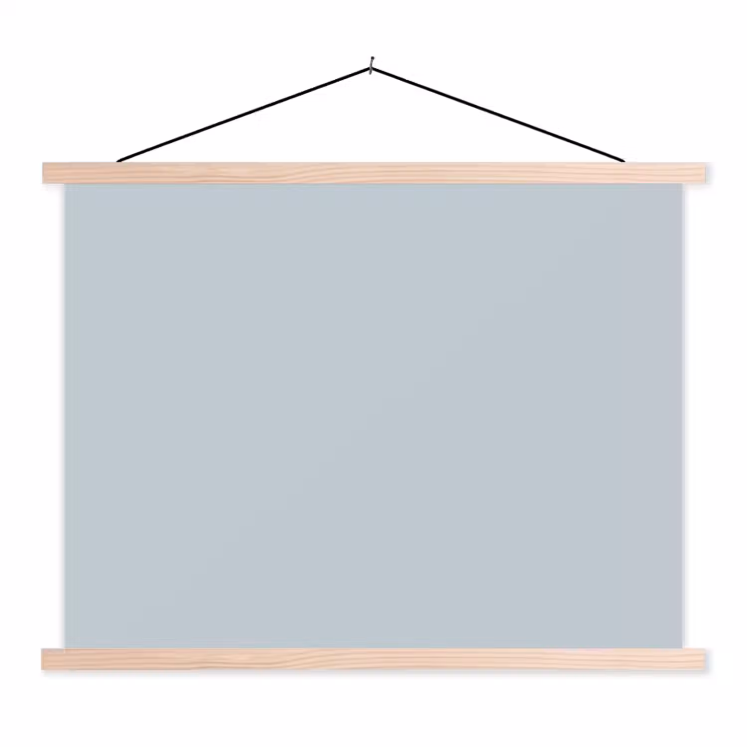 Blue - Bay - Blauw textielposter latten blank klein 122 -3d