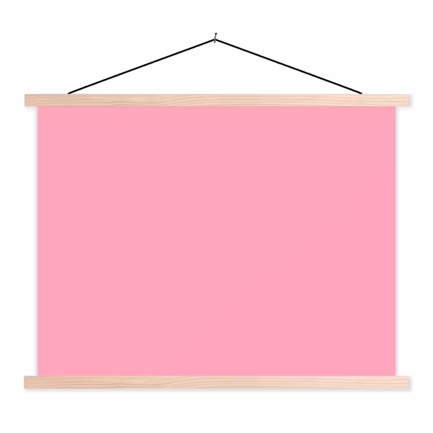 Bubblegum - Pink - Roze textielposter latten blank klein 122 -3d