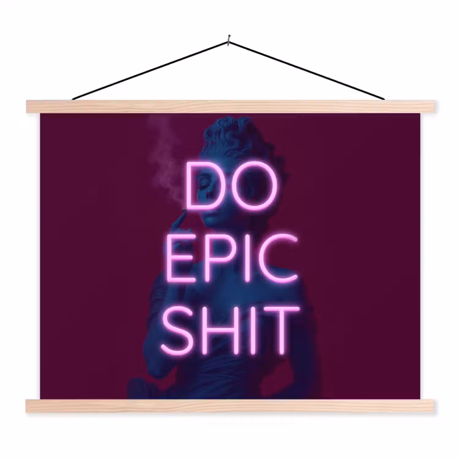 Buste - Neon - LED - Letters textielposter latten blank klein -3d